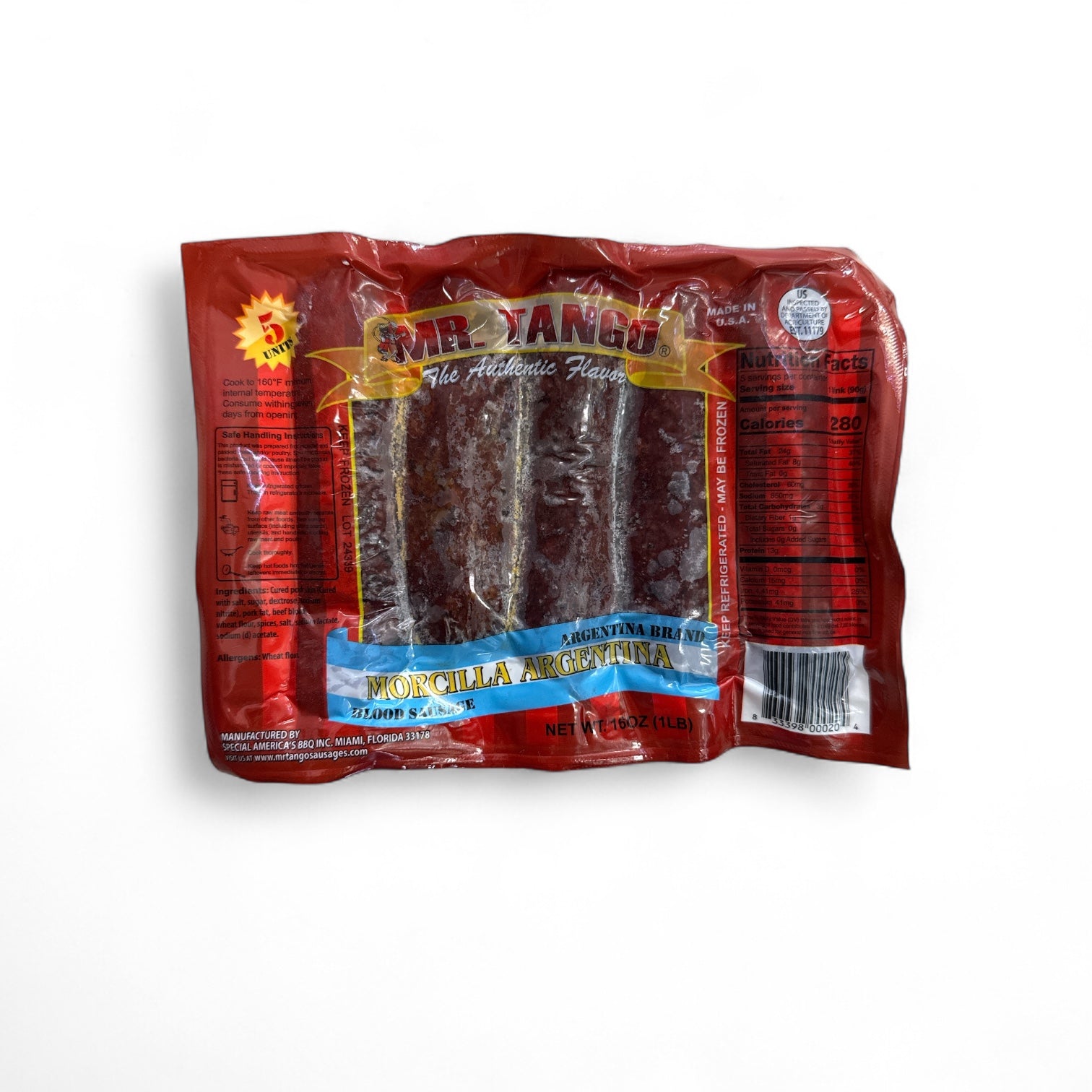 Mr. Tango- Morcilla Argentina (16 oz)