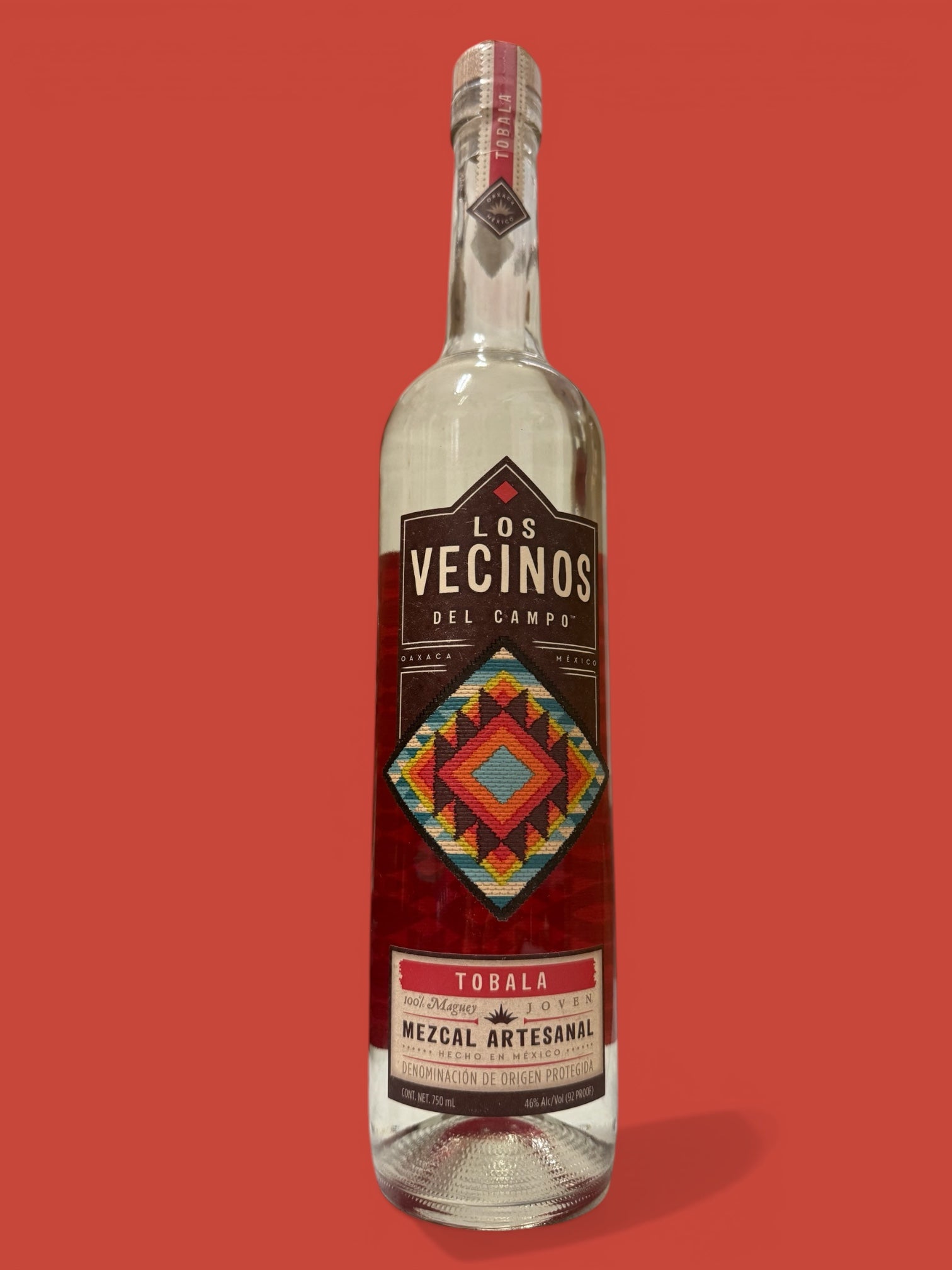 Los Vecinos - Tobala Mezcal, 750 ml, Glass Bottle