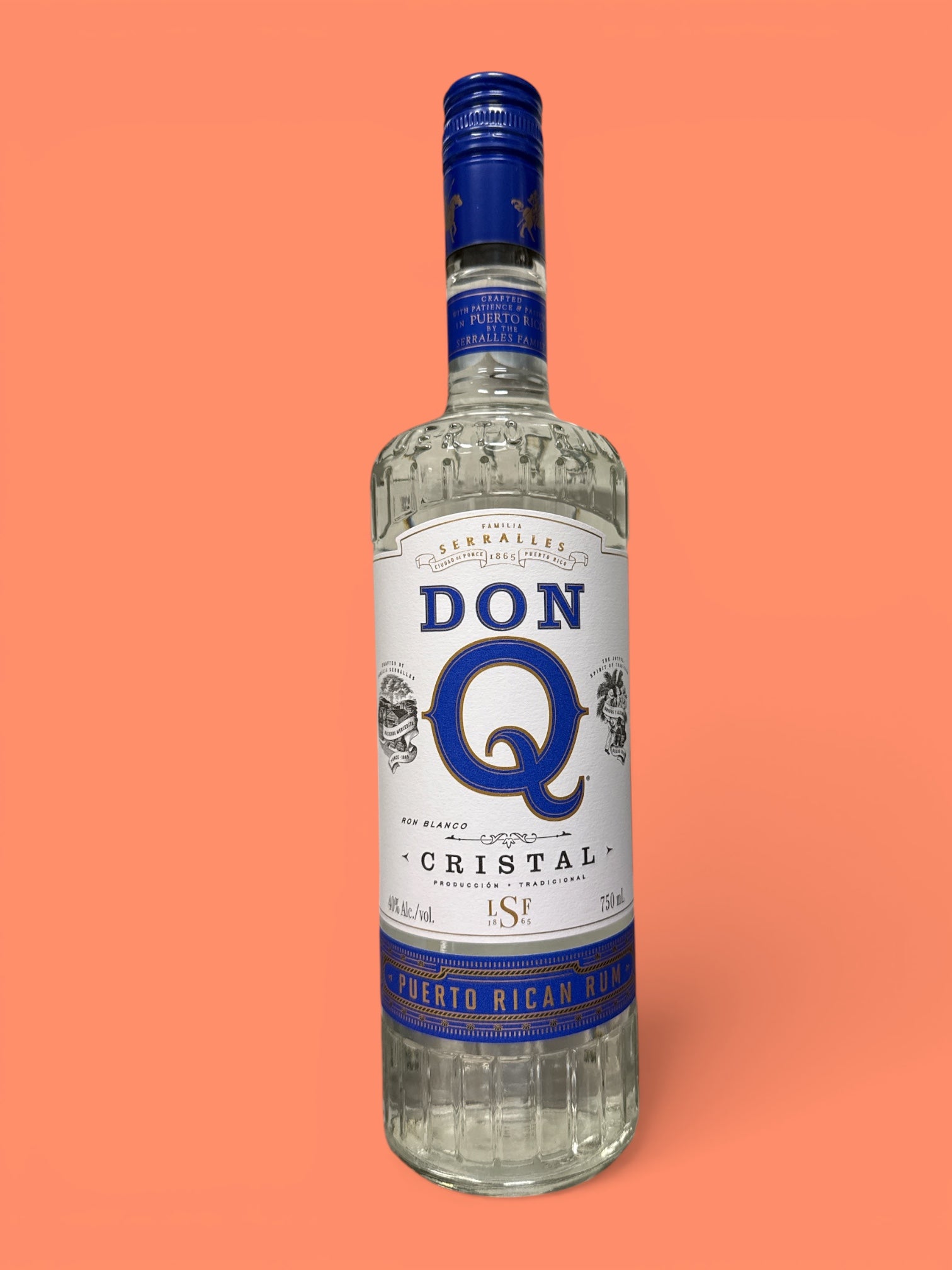 Don Q - Cristal Rum, 750 mL, Glass Bottle