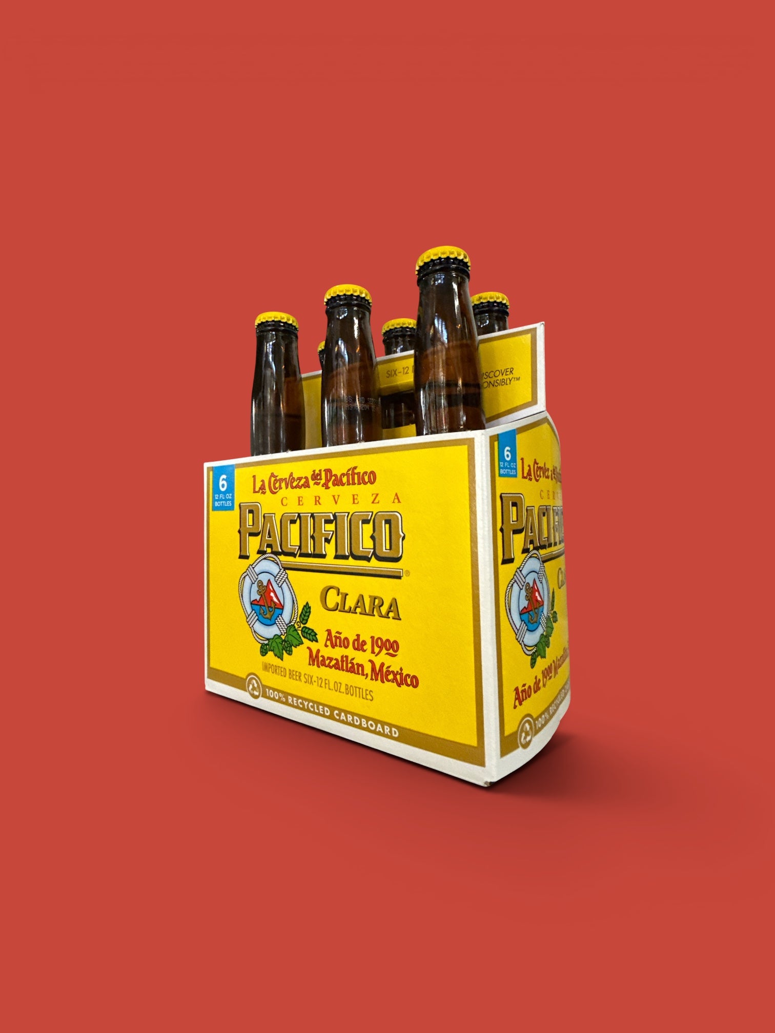 Pacifico- Mexican Lager Beer, 12 oz bottles, 6 Pack