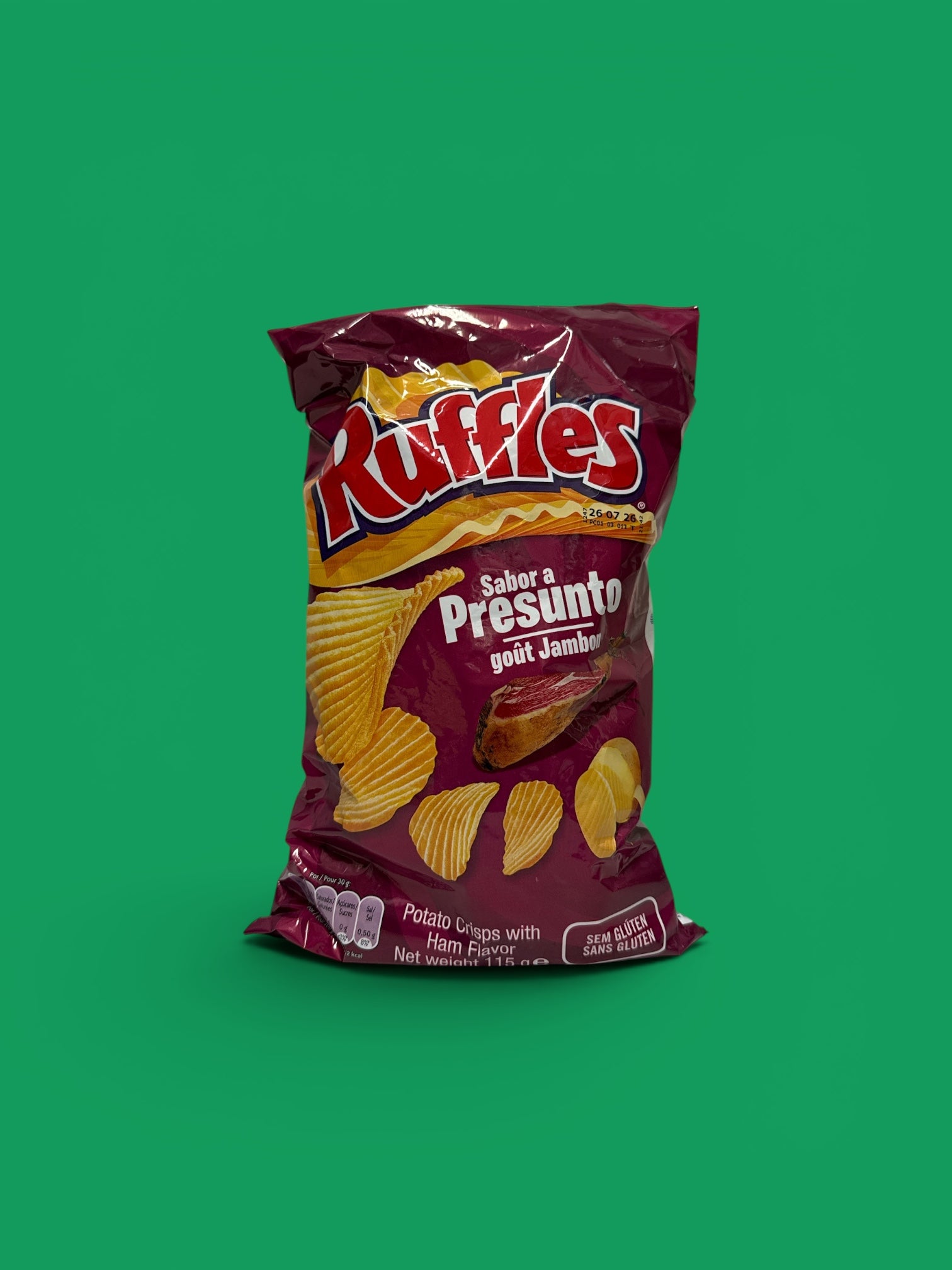 Ruffles- Potato Chips Presunto, 130gr