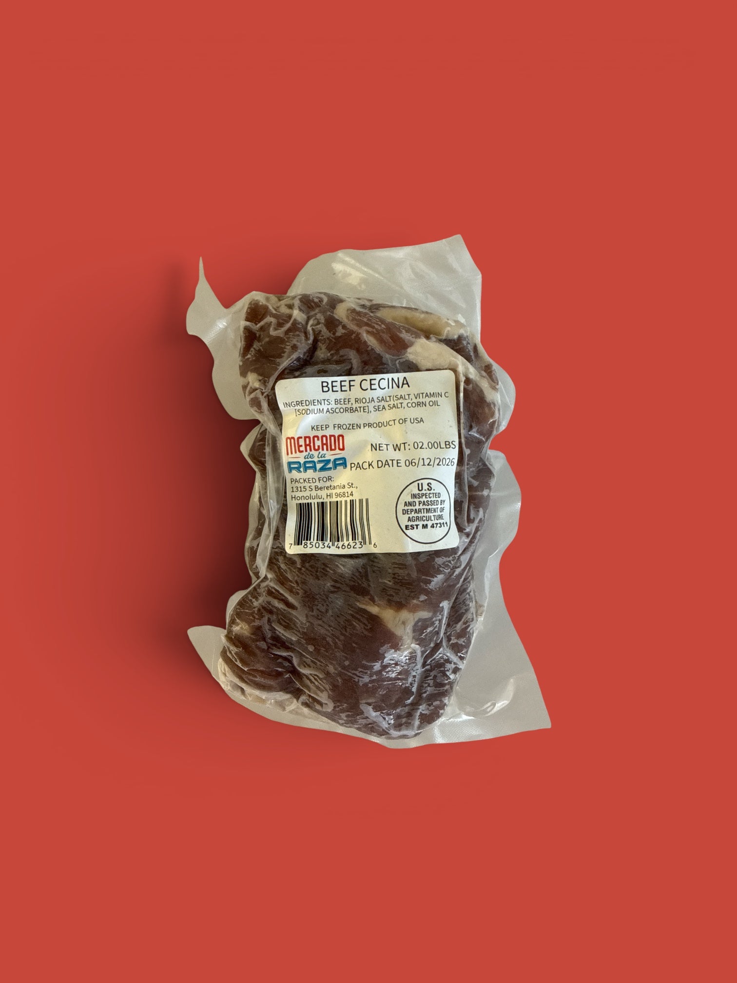 MDLR - Frozen Beef Cecina, 2 lbs, Single Package