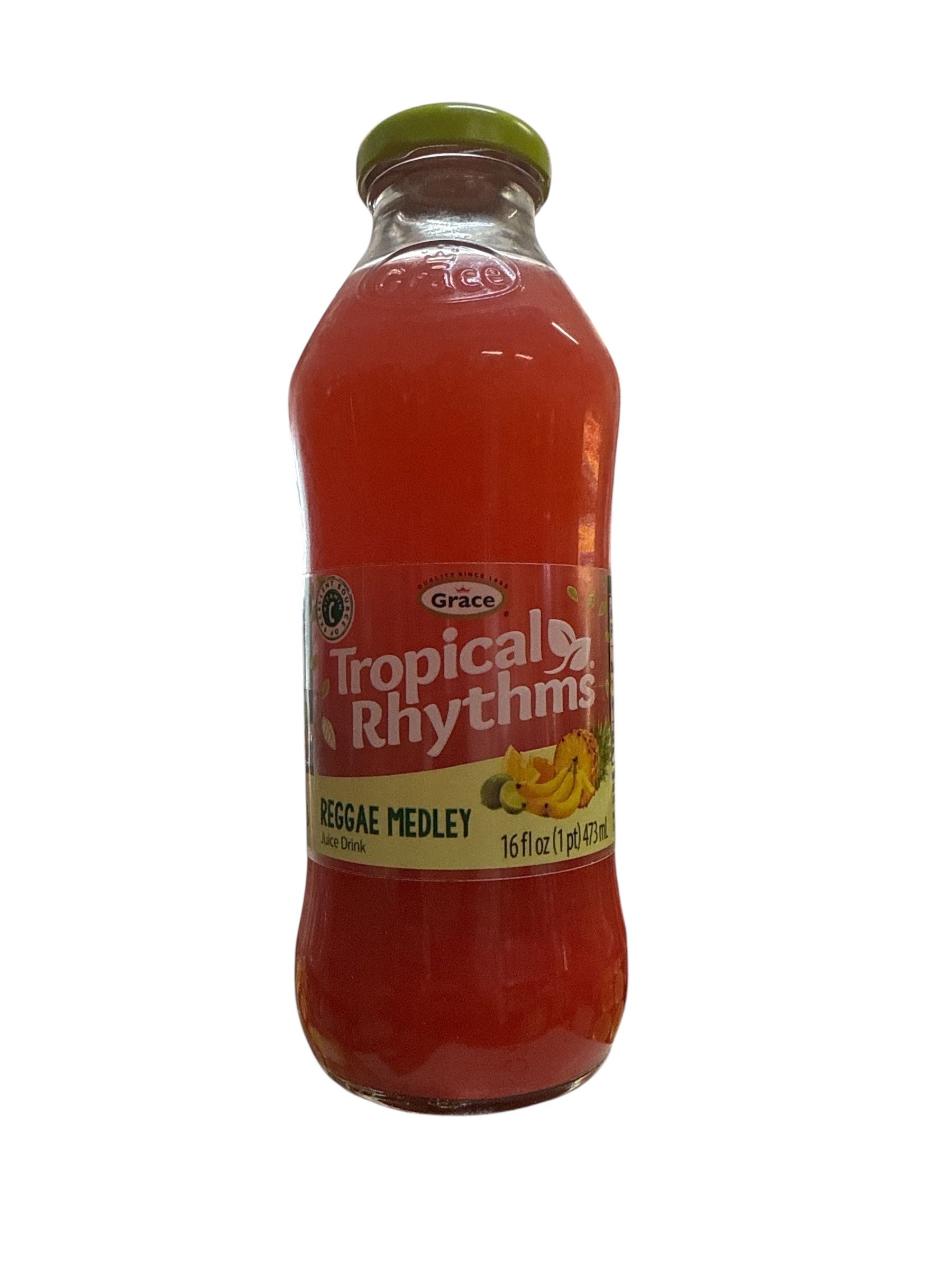 Grace Tropical Rhythms- Reggae Medley, 16 oz Glass Bottle