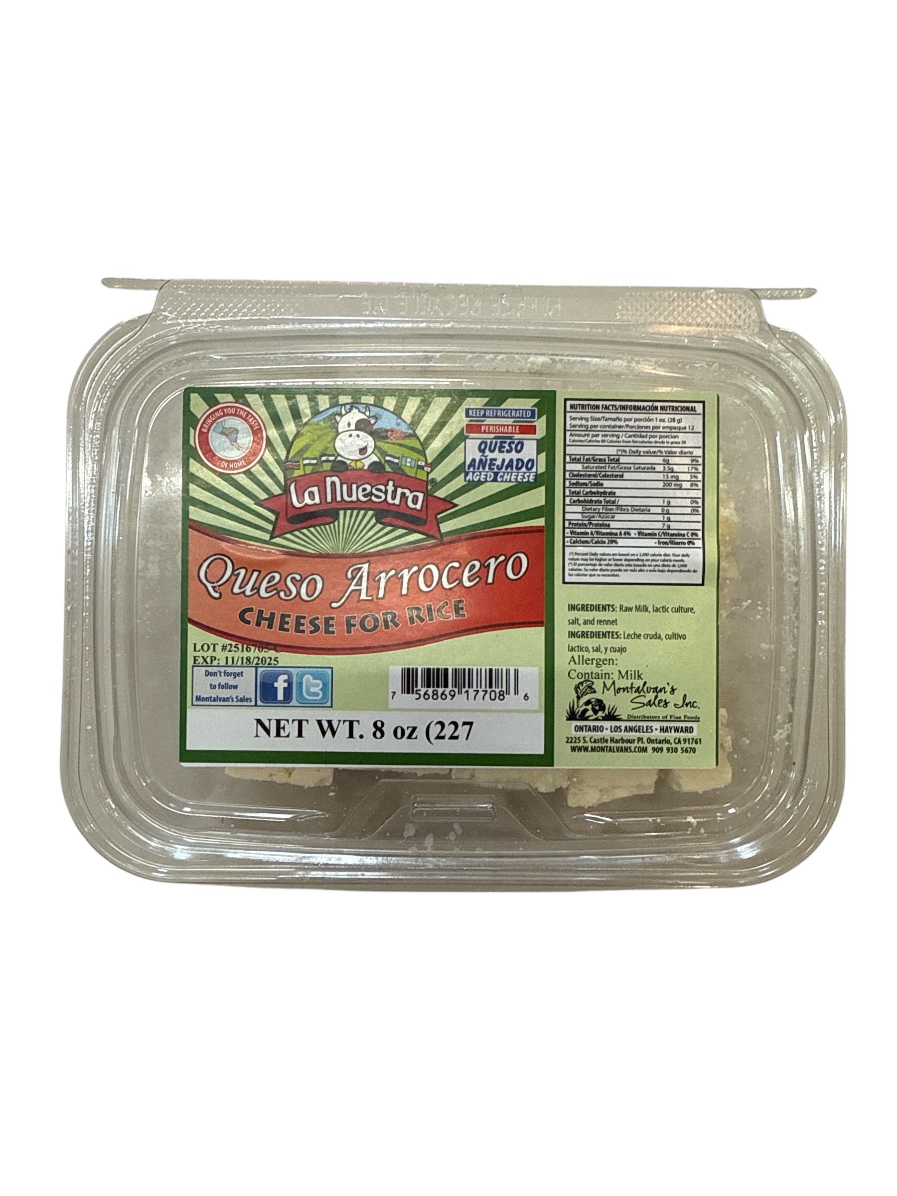 La Nuestra- Queso Arrocero, 8 oz