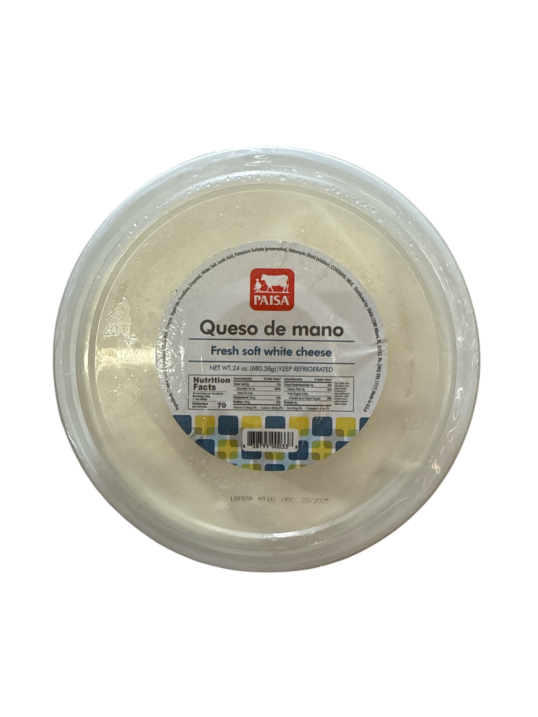 Paisa - Queso de Mano, 24 Oz, Single piece