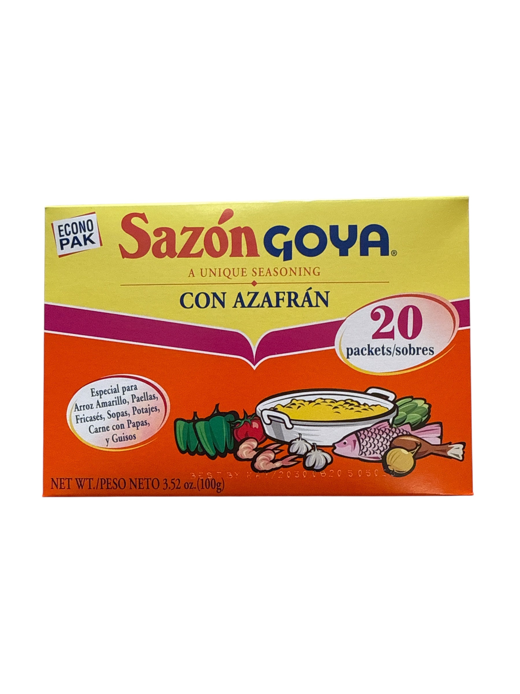Goya - Sazon Azafran Econopak (3.52 Oz)