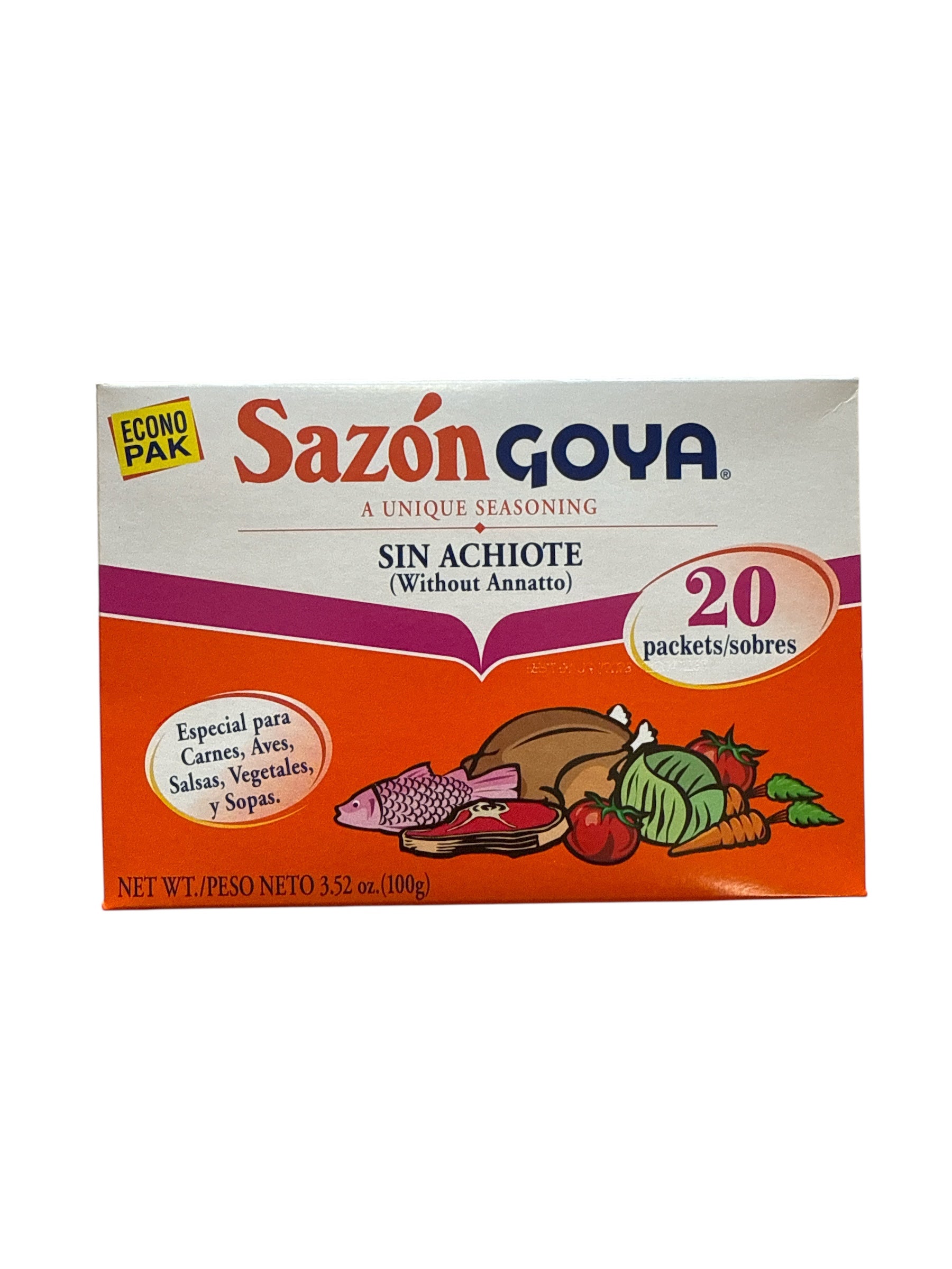 Goya-  Sazon Sin Achiote (3.52 oz)