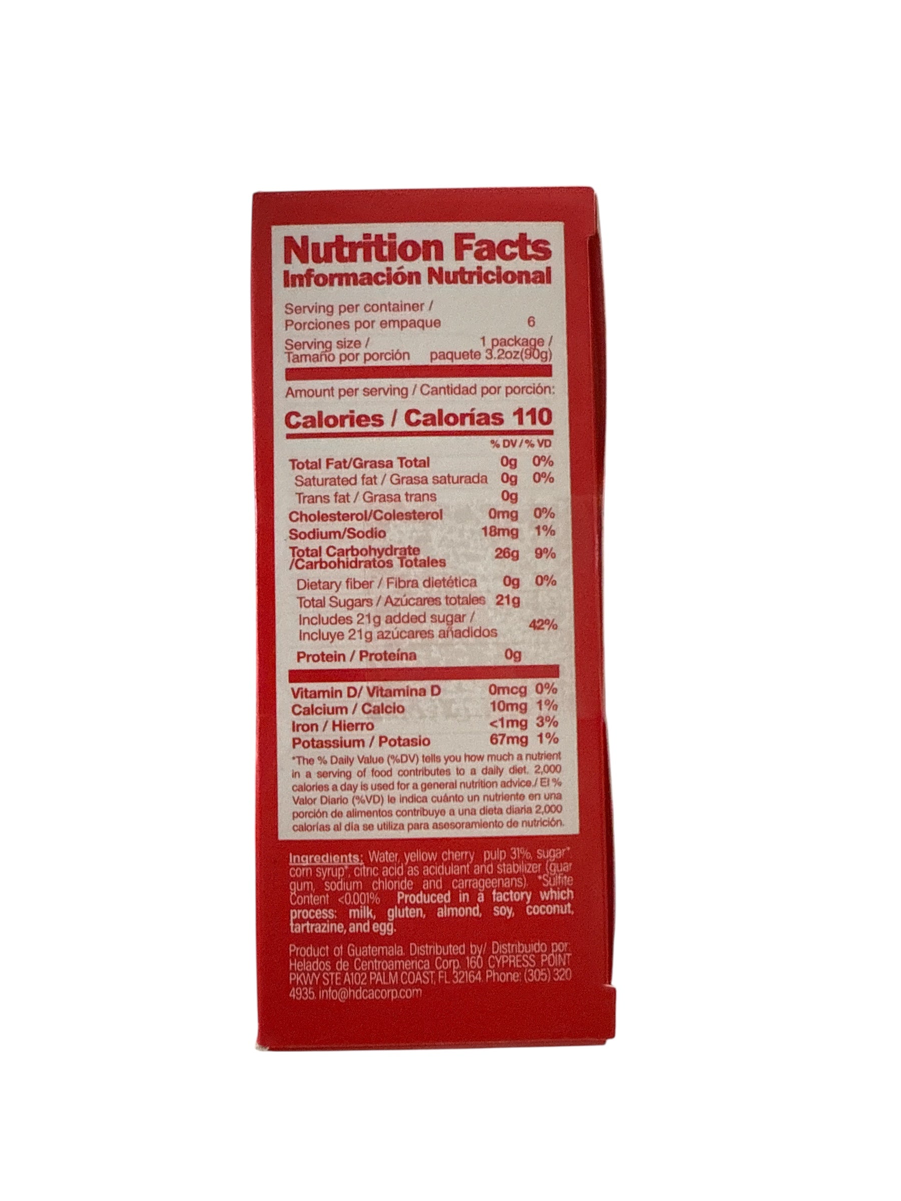 Sarita- Nance Flavored Popsicle, 19.2 oz