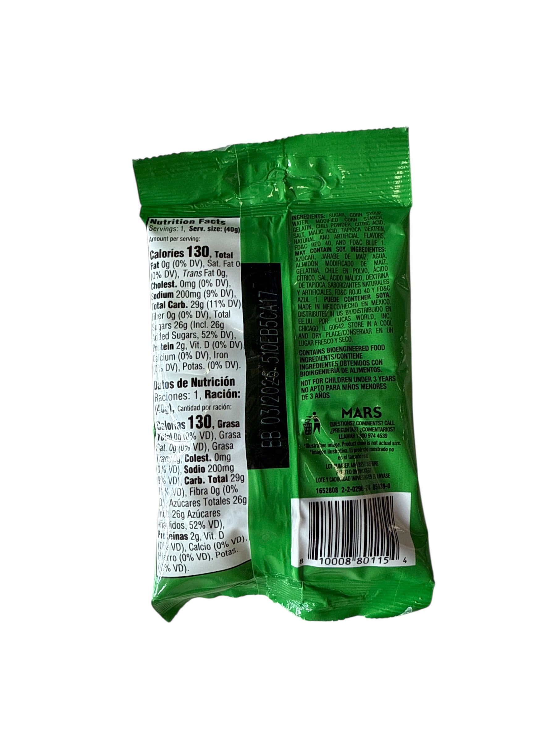 Lucas- Gummies Spicy Sandia Snack Size, 40 g