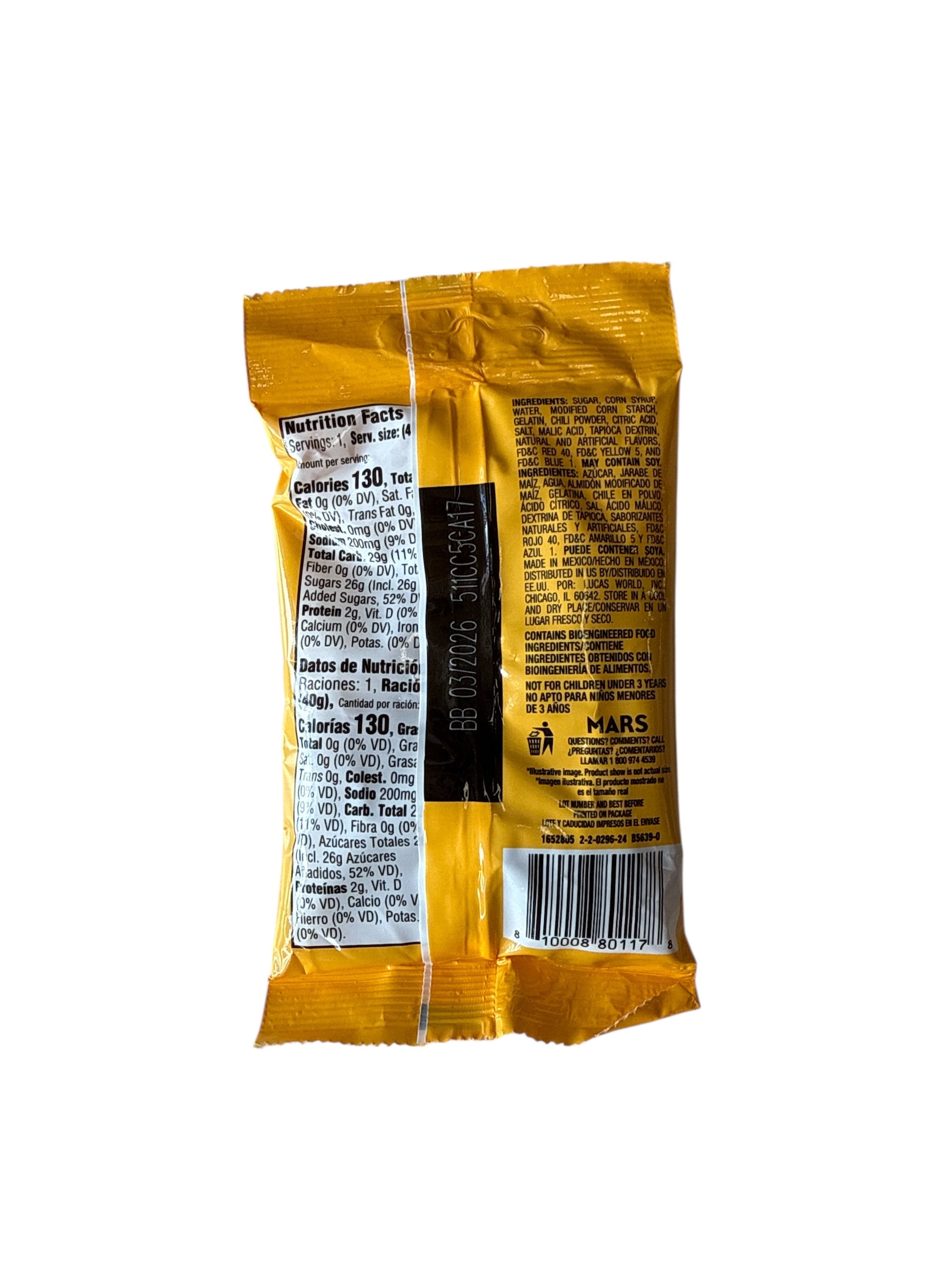 Lucas- Gummies Spicy Mango Snack Size, 40 g