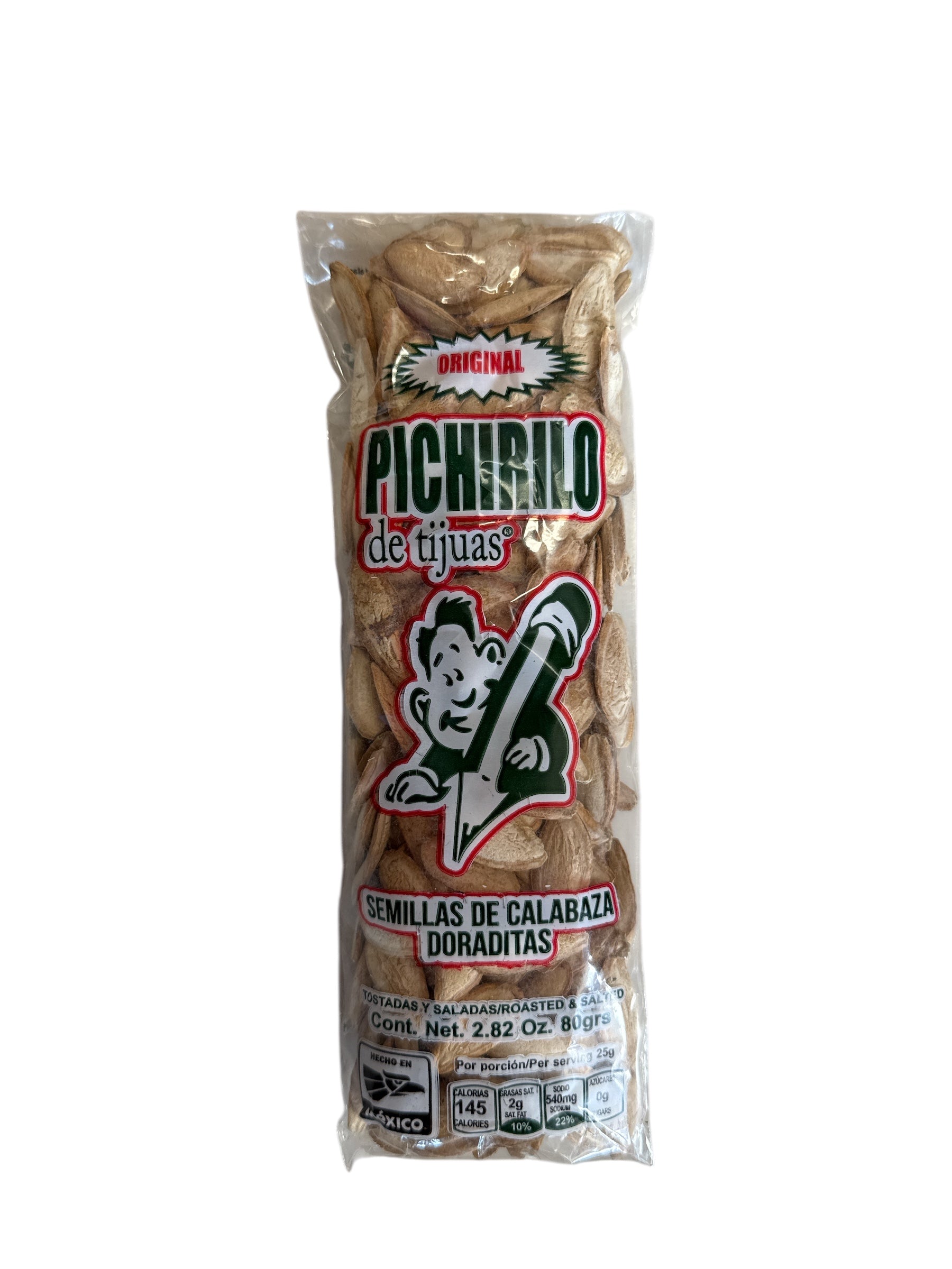 Pichirilo- Semilla de calabaza, 2.82 oz, single bag