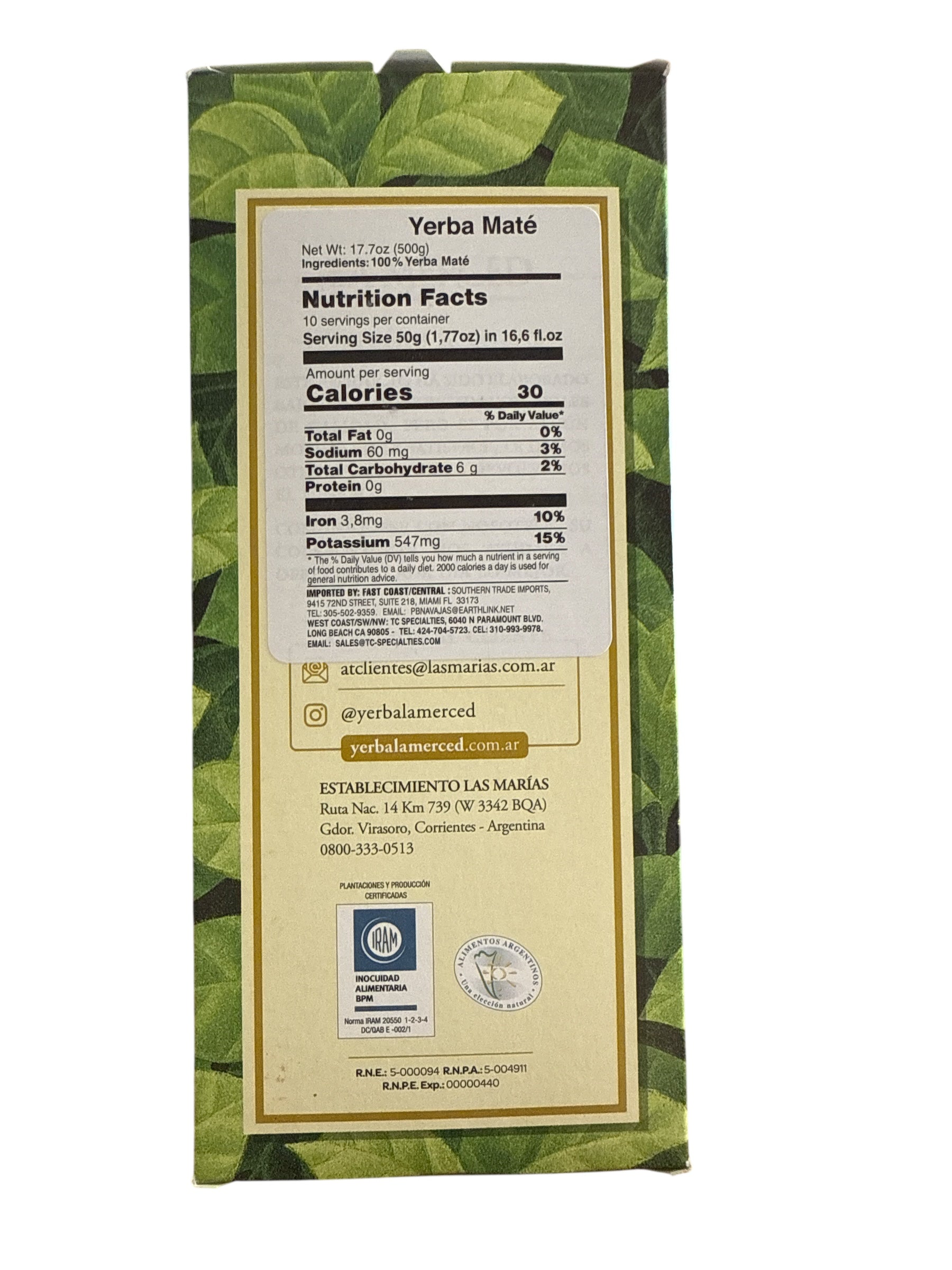 La Merced - Yerba Mate Campo Sur, 500 grs, Single Pack
