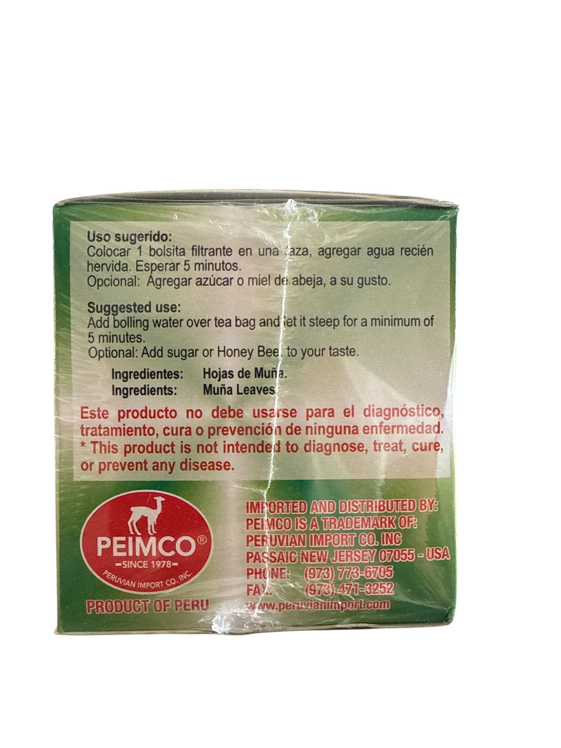 Inca Food- Te muña Digestivo, 25 units