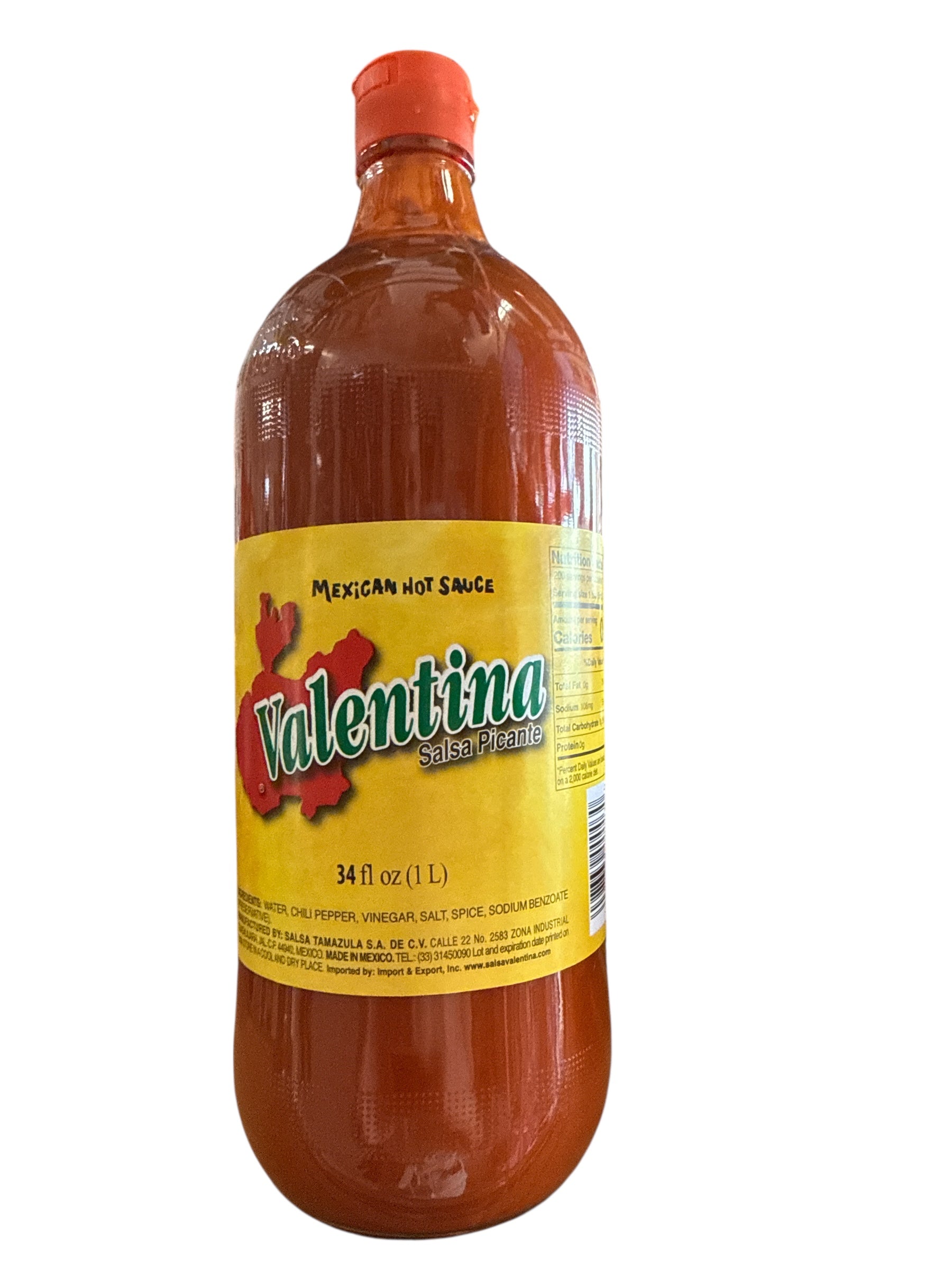 Valentina - Red Hot Sauce, 34 oz, Single Bottle