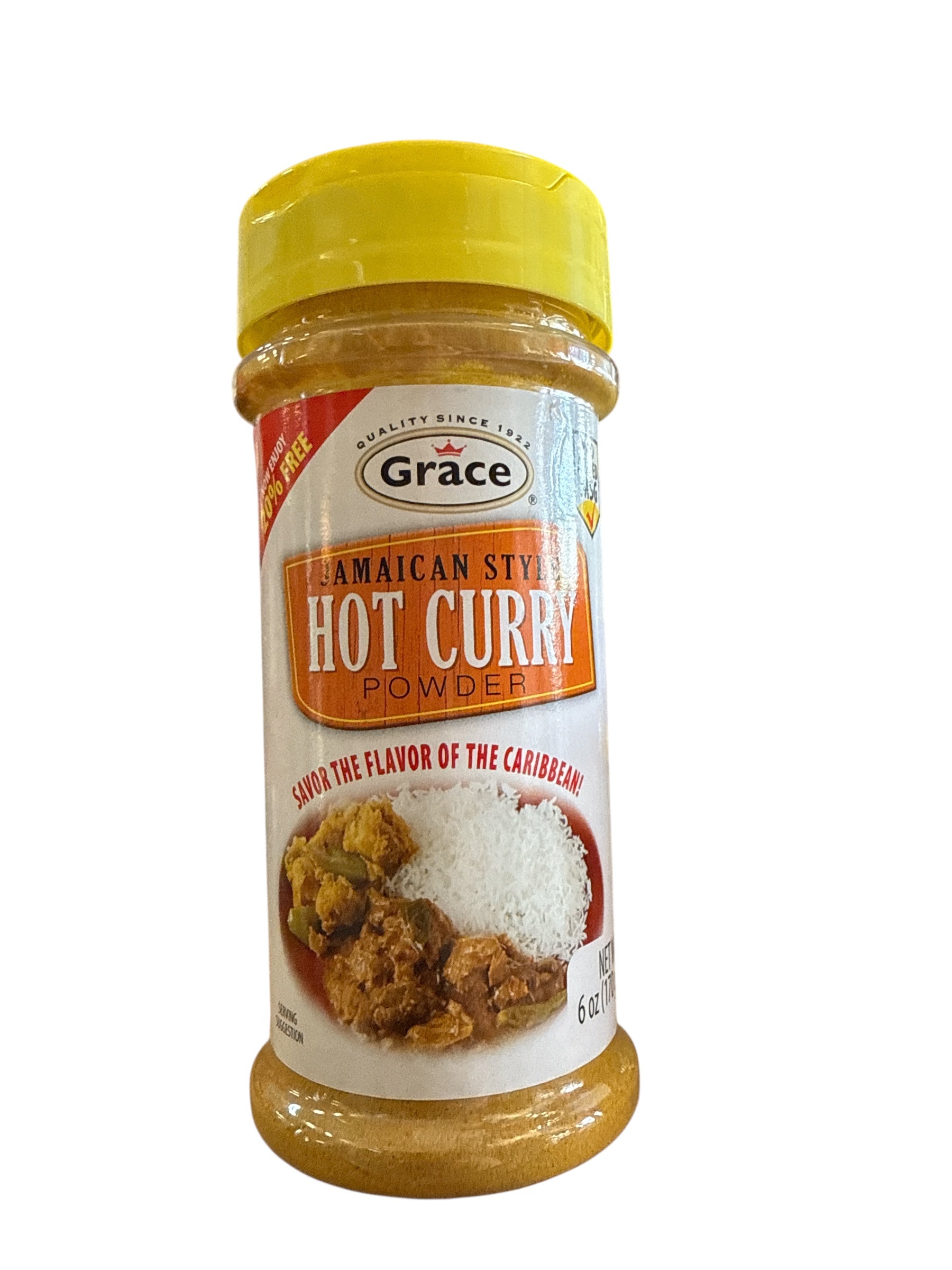 Grace - Hot Curry Powder, 6 oz, Single Bottle