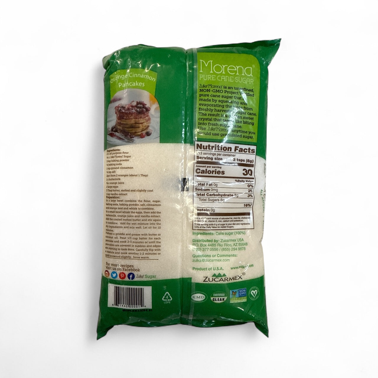 Zulka - Azuca morena granulada / granulated brown sugar, 2 lb, Single bag