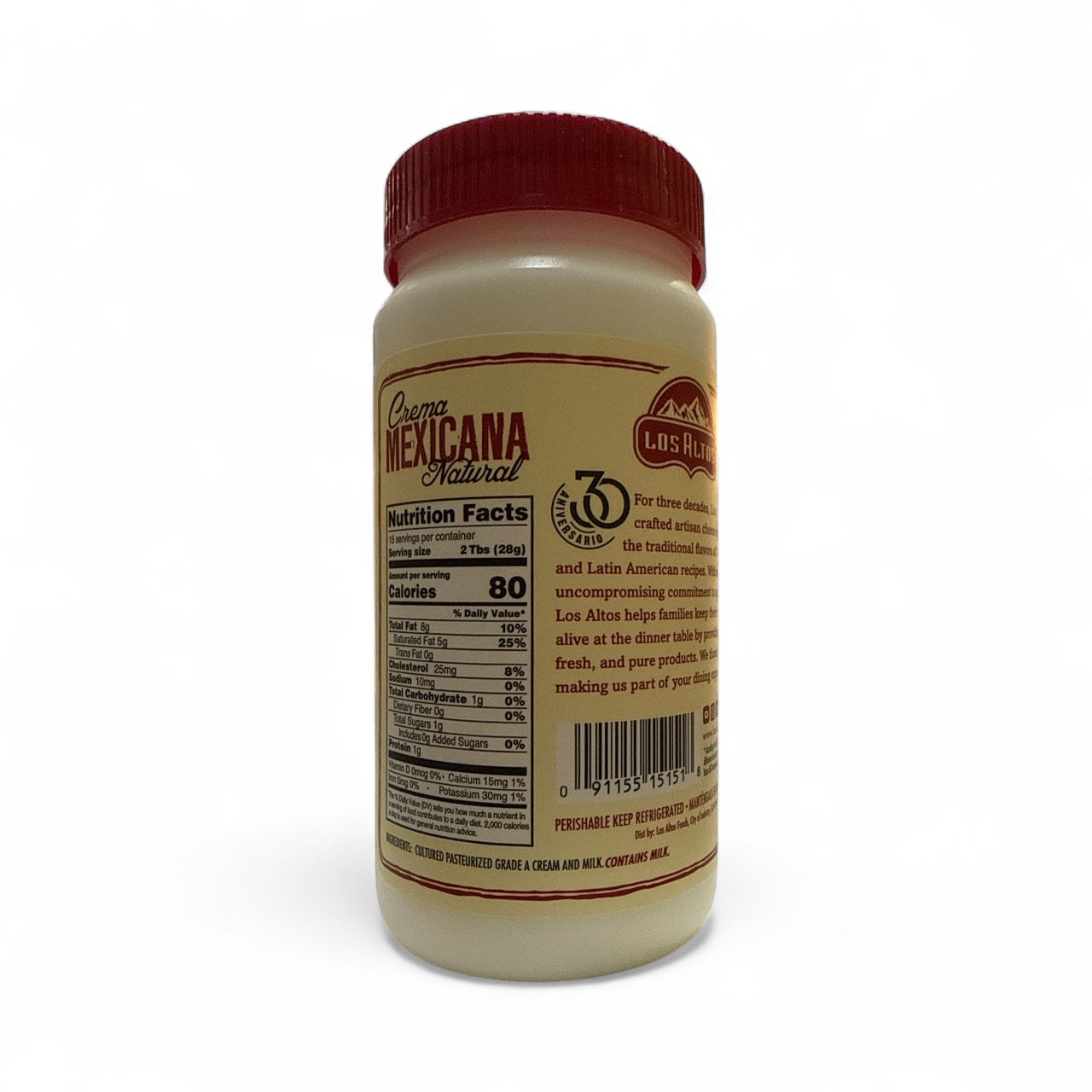 Los Altos - Crema Mexicana, 15 oz Deli Bottle