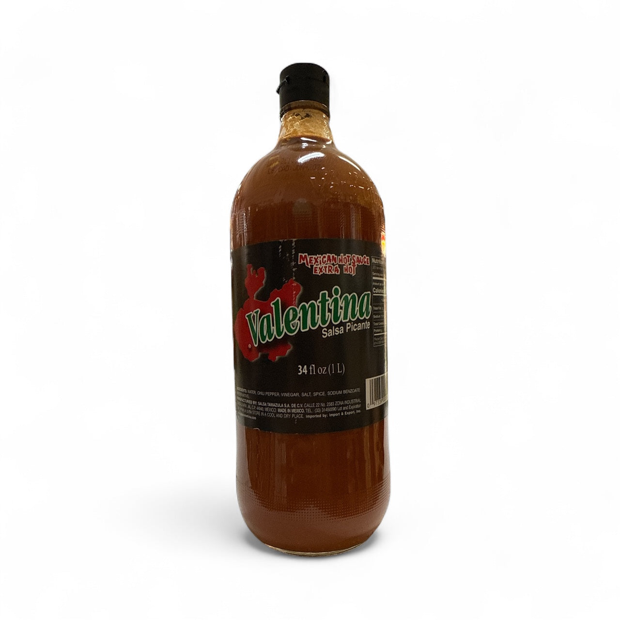 Valentina - Salsa Black Extra Hot, 34 oz, Single Bottle