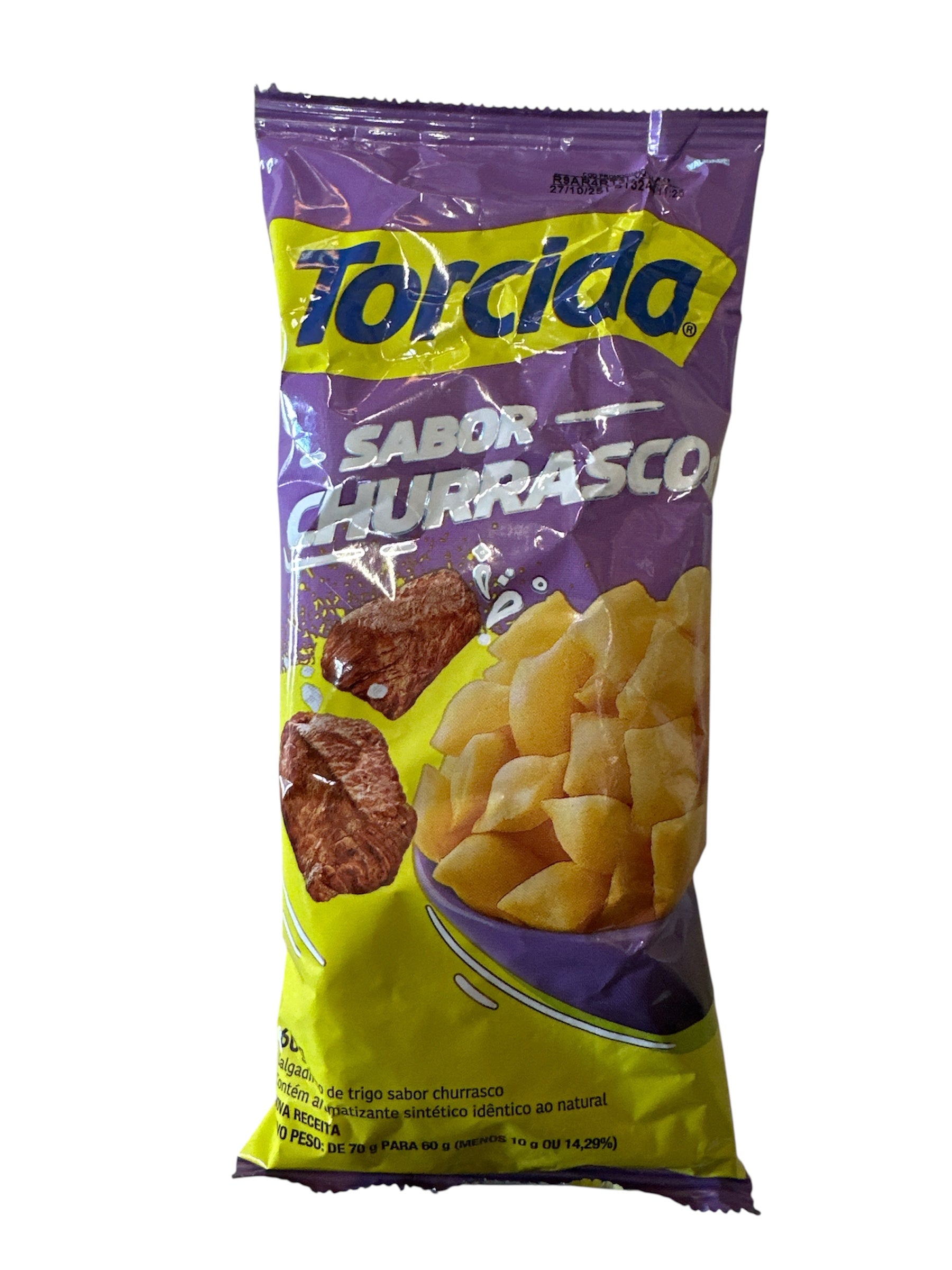 Torcida - Salgadinho de Trigo Sabor Churrasco, 60 grs, Single bag