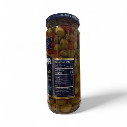 Goya - Alcaparrado manzanilla olives, pimientos & capers, 10 oz, Single Jar