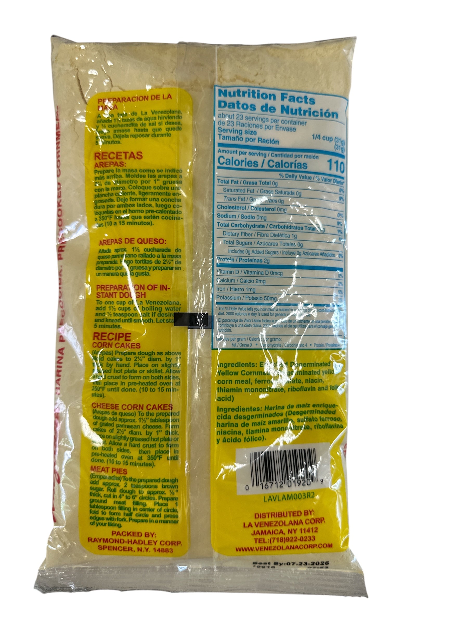 La Venezolana - Yellow cornmeal, 24 oz, Single bag