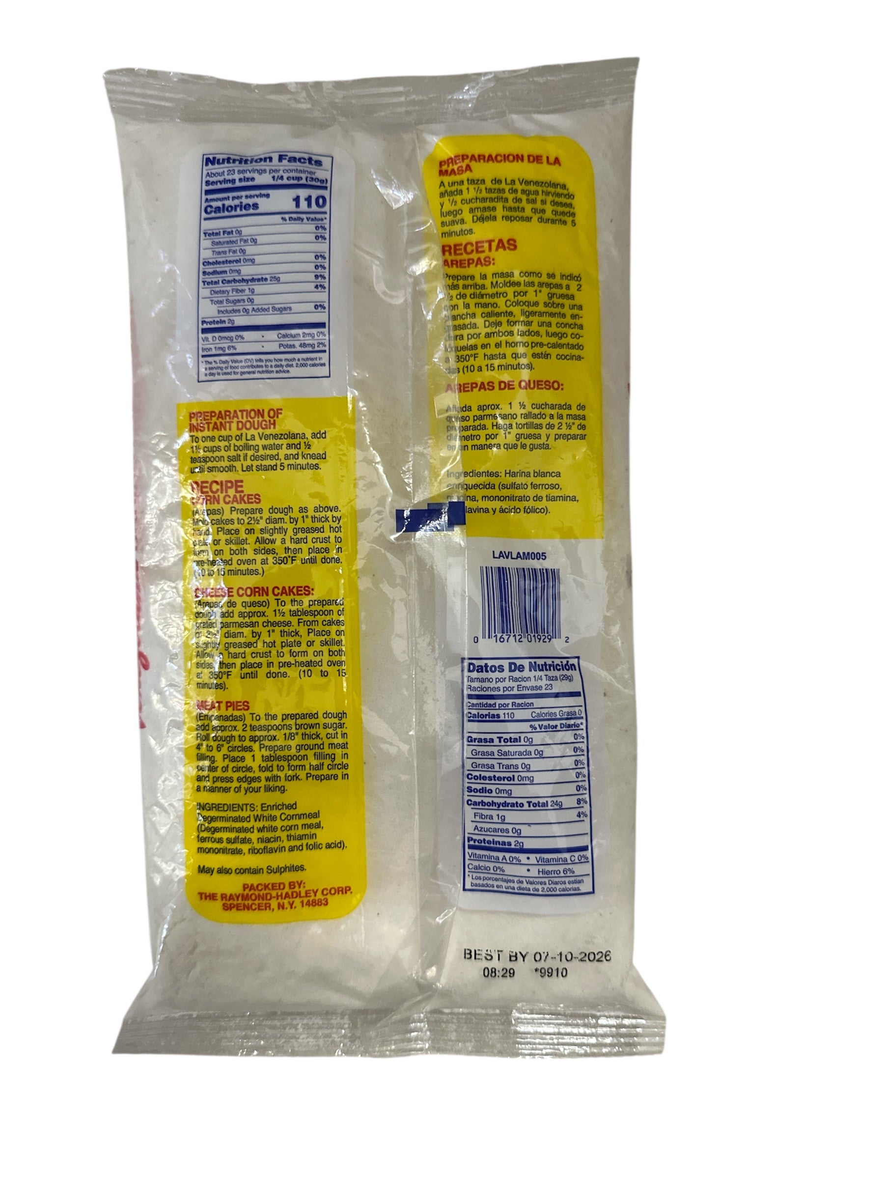 La Venezolana - White cornmeal, 24 oz, Single bag