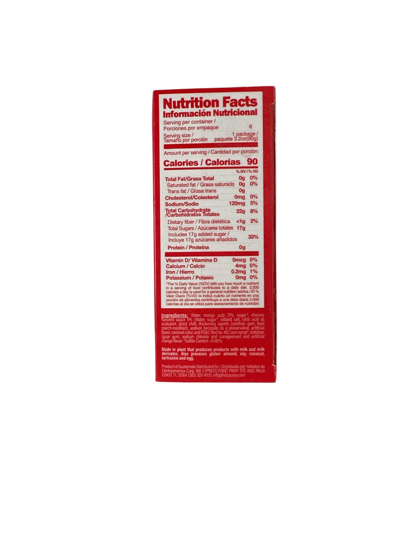 Sarita- Mango con Chamoy Flavored Popsicle, 19.2 oz