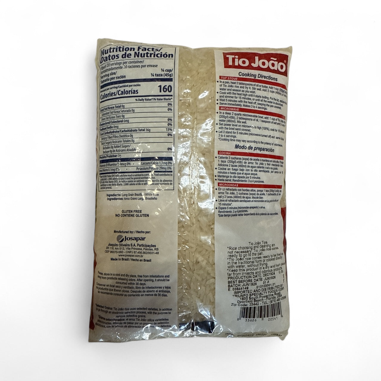 Tio Joao - Arroz Branco, 2 Lbs