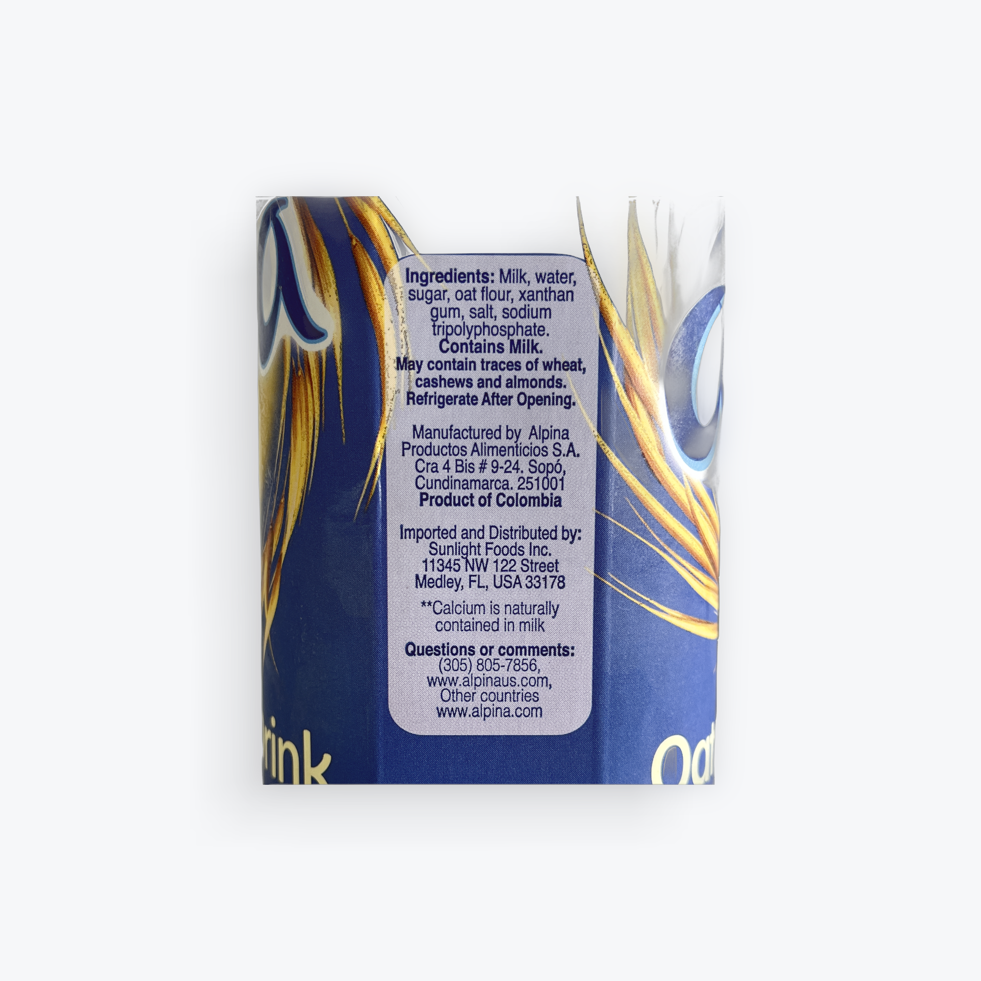 Alpina - Natural Oat Smoothie, 33.8 oz, single