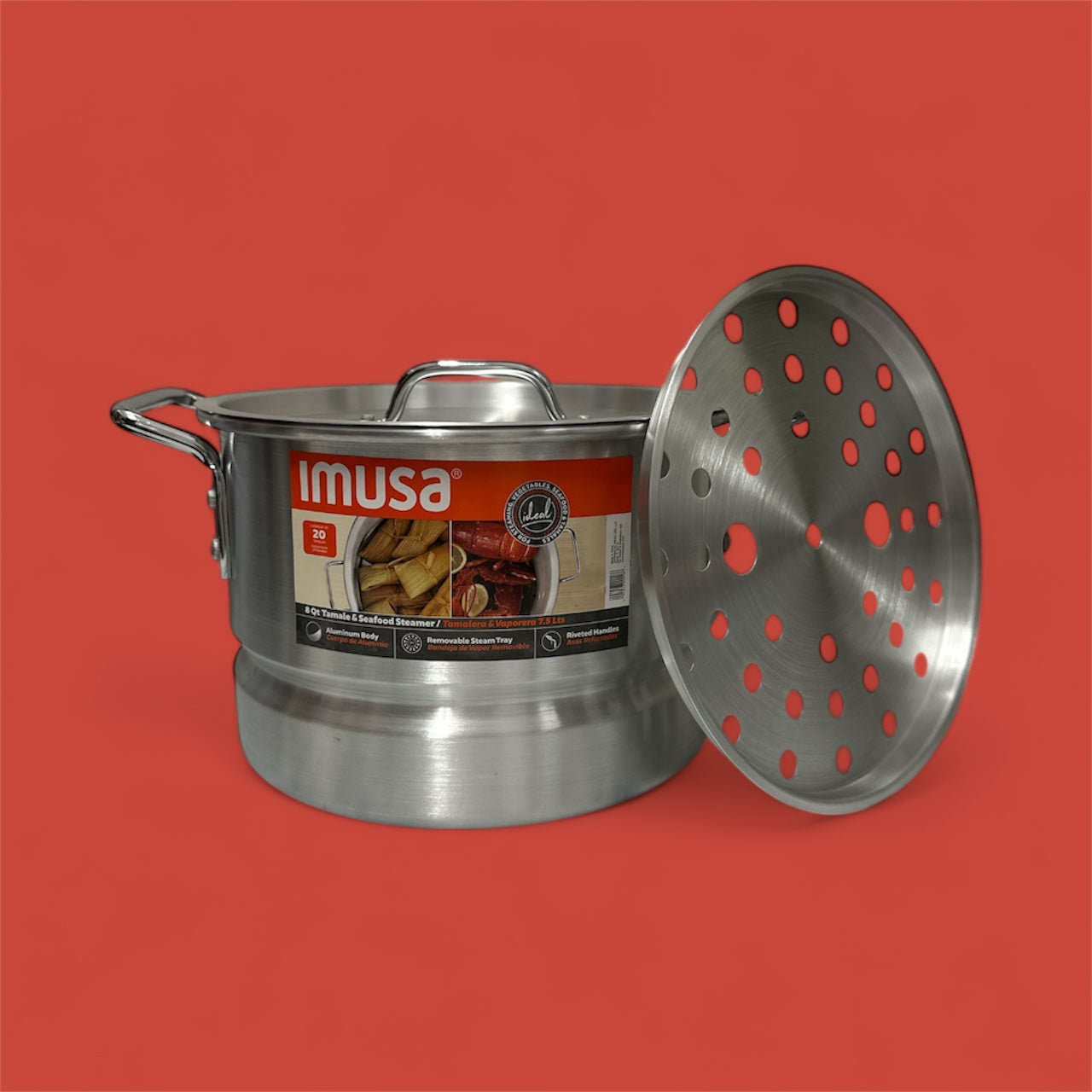 Imusa - Aluminum Steamer, 8 qrt