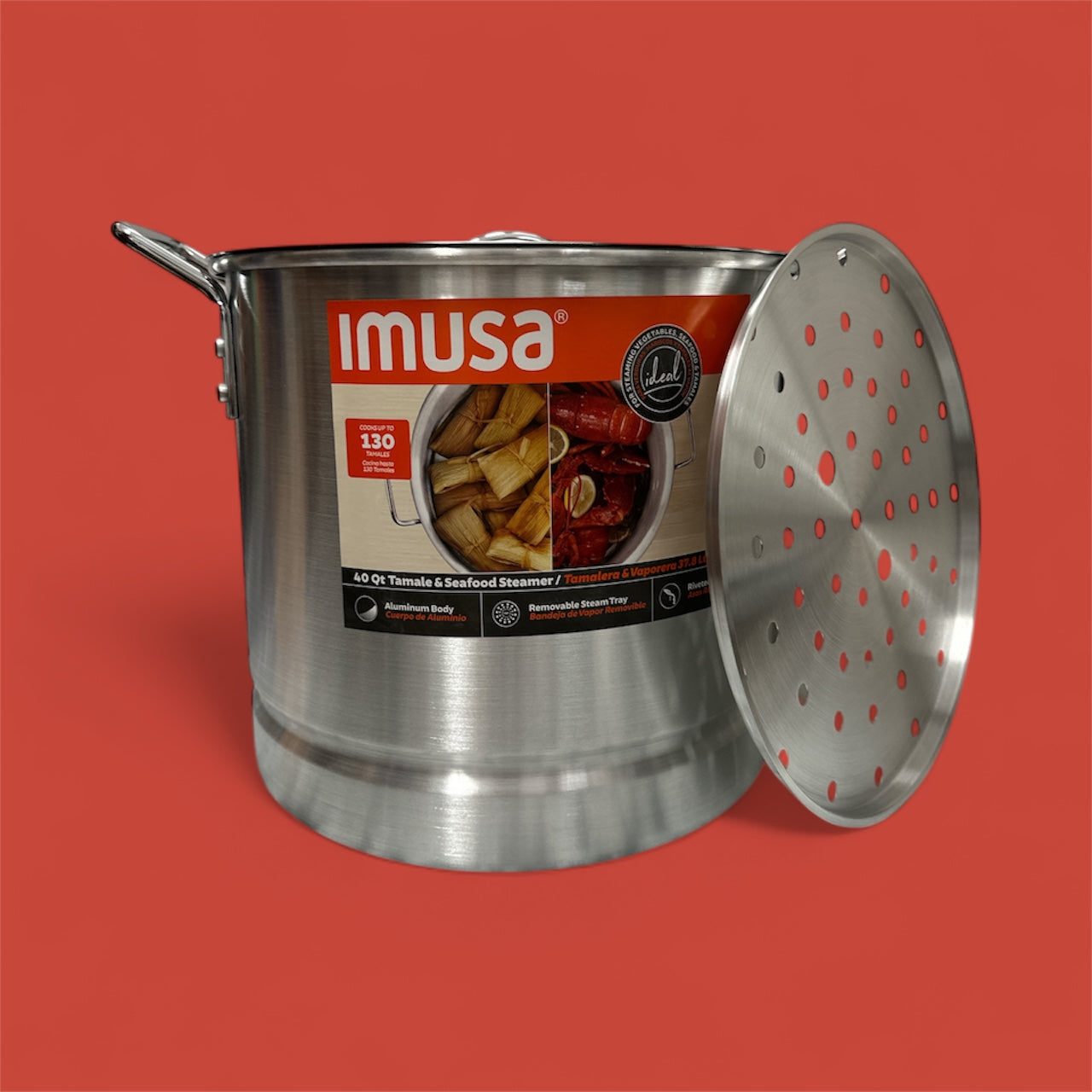 Imusa - Aluminum Steamer, 40 qrt