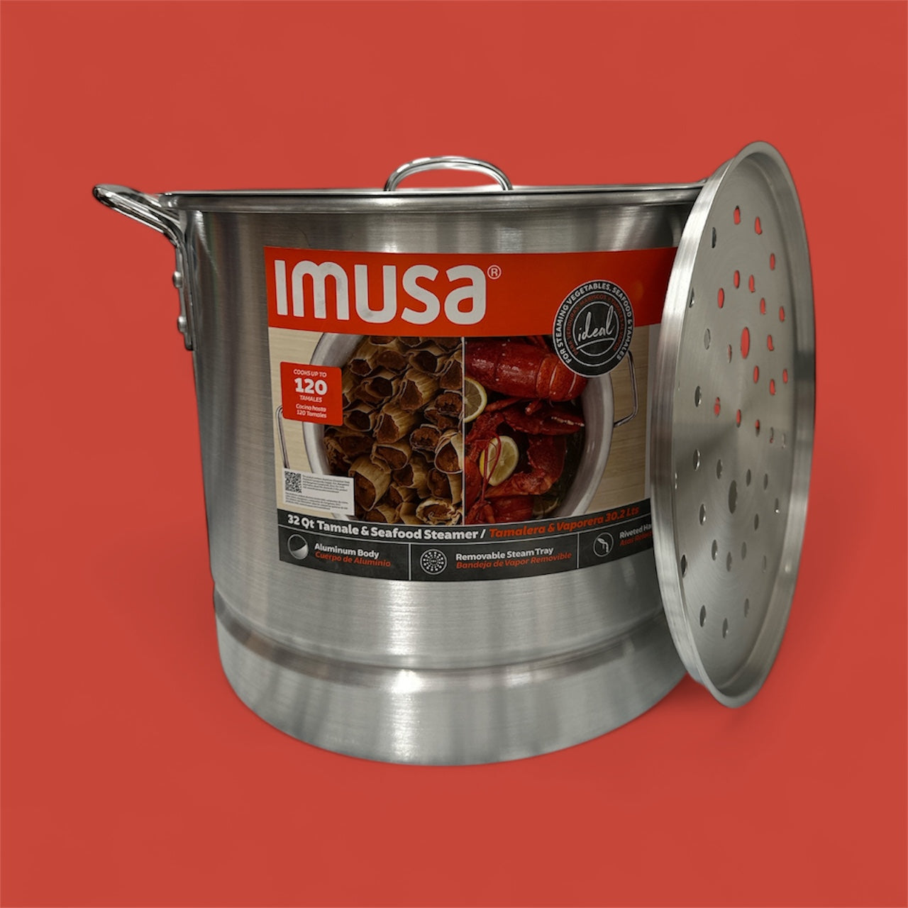 Imusa - Aluminum Steamer, 32 qrt