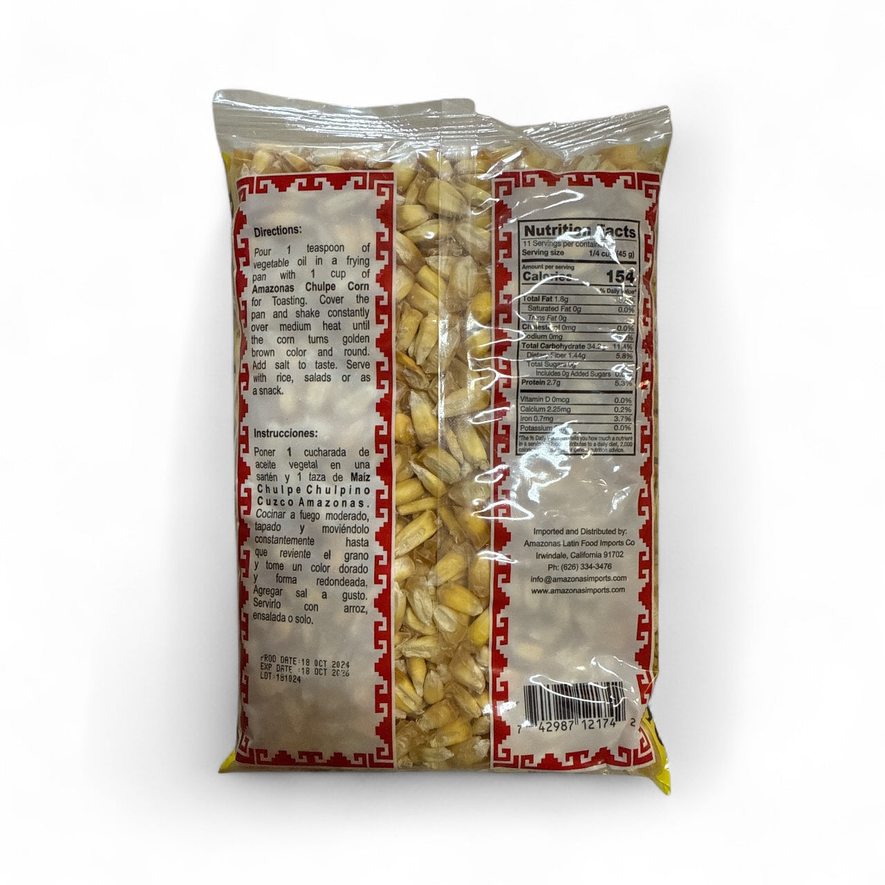 Amazonas - Maiz Cancha Chulpe Chulpino, 15 oz, Single bag