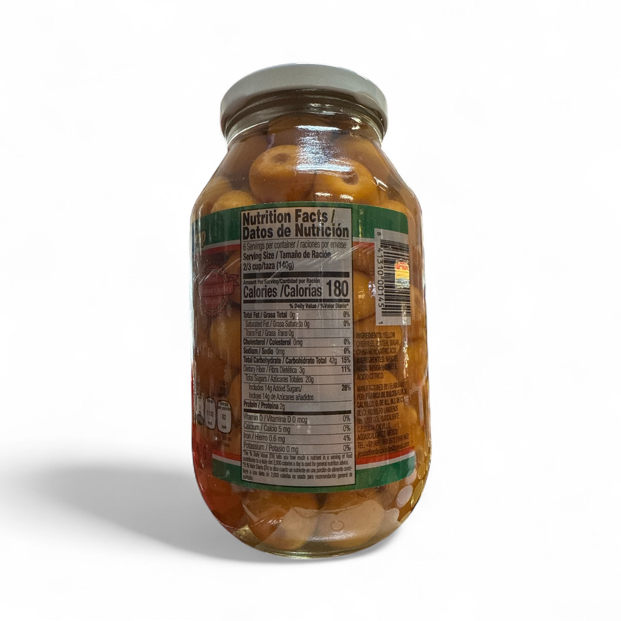 Flor de Calvillo, Nance en Almíbar, 32 oz, Single Jar