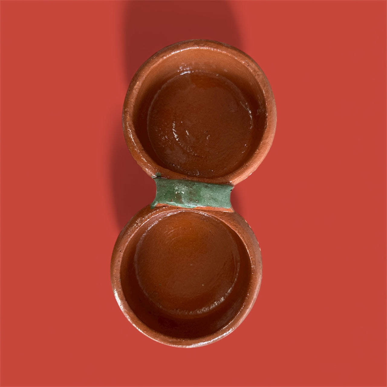 Clay Double Salsa Bowl, 9 oz