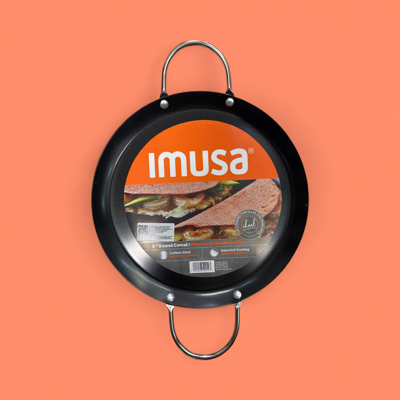 Imusa - 9" Comal Round N/S-Carbon Steel, Single Piece