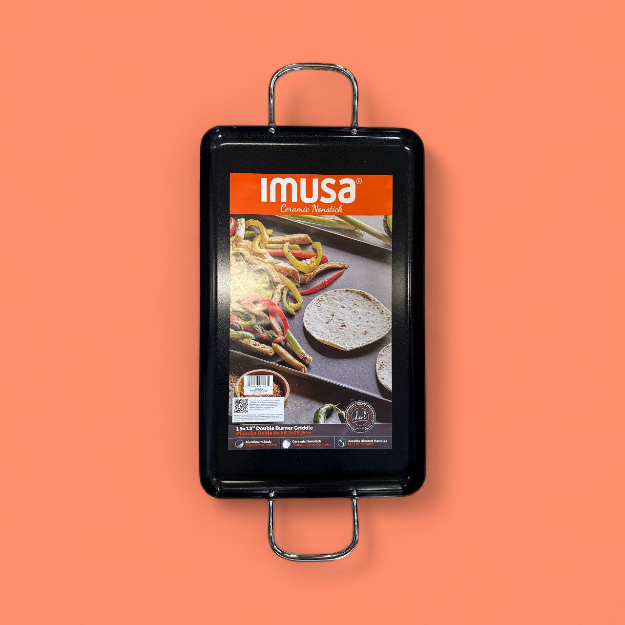 Imusa - Double Burner w Handles 19”x12”