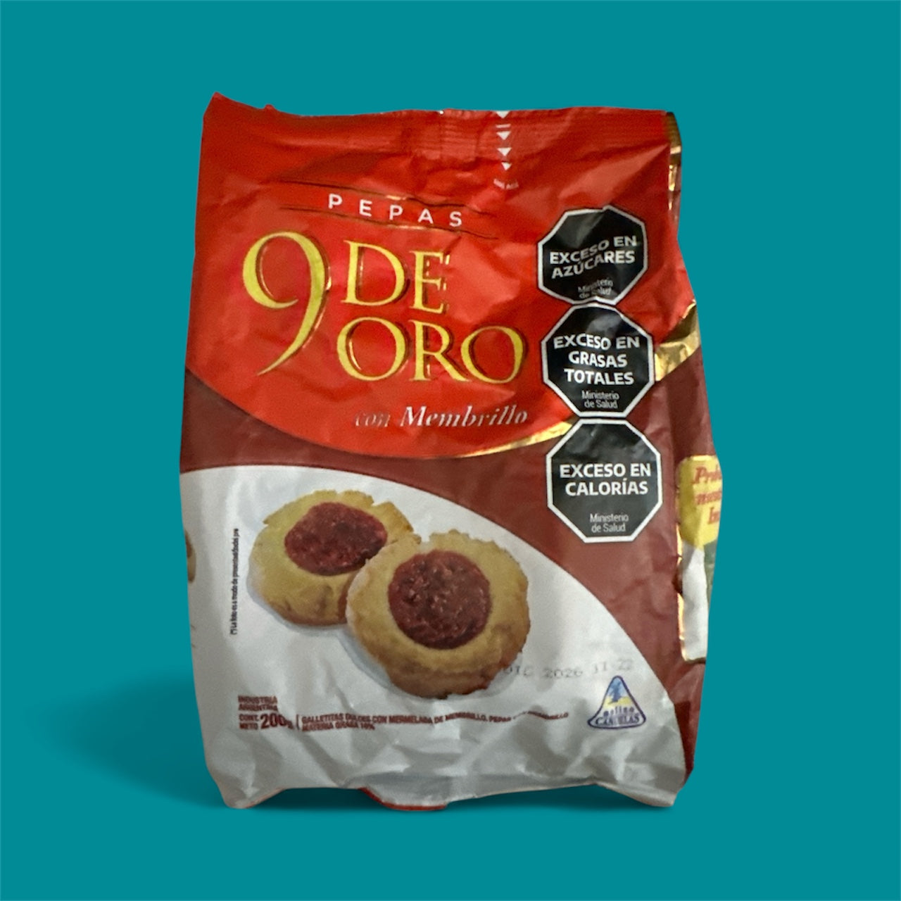 9 de Oro - Pepas con Membrillo, 200 grs, Single Pack