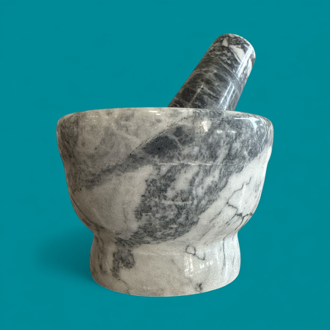 Imusa- Marble mortar & pestle, 3.75”