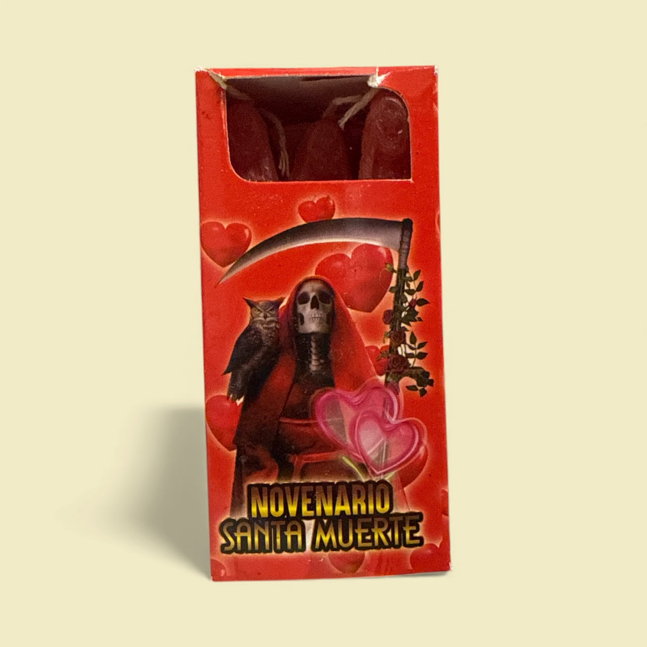 Novena Santa Muerte Rojo Vela Box of 9 Velas