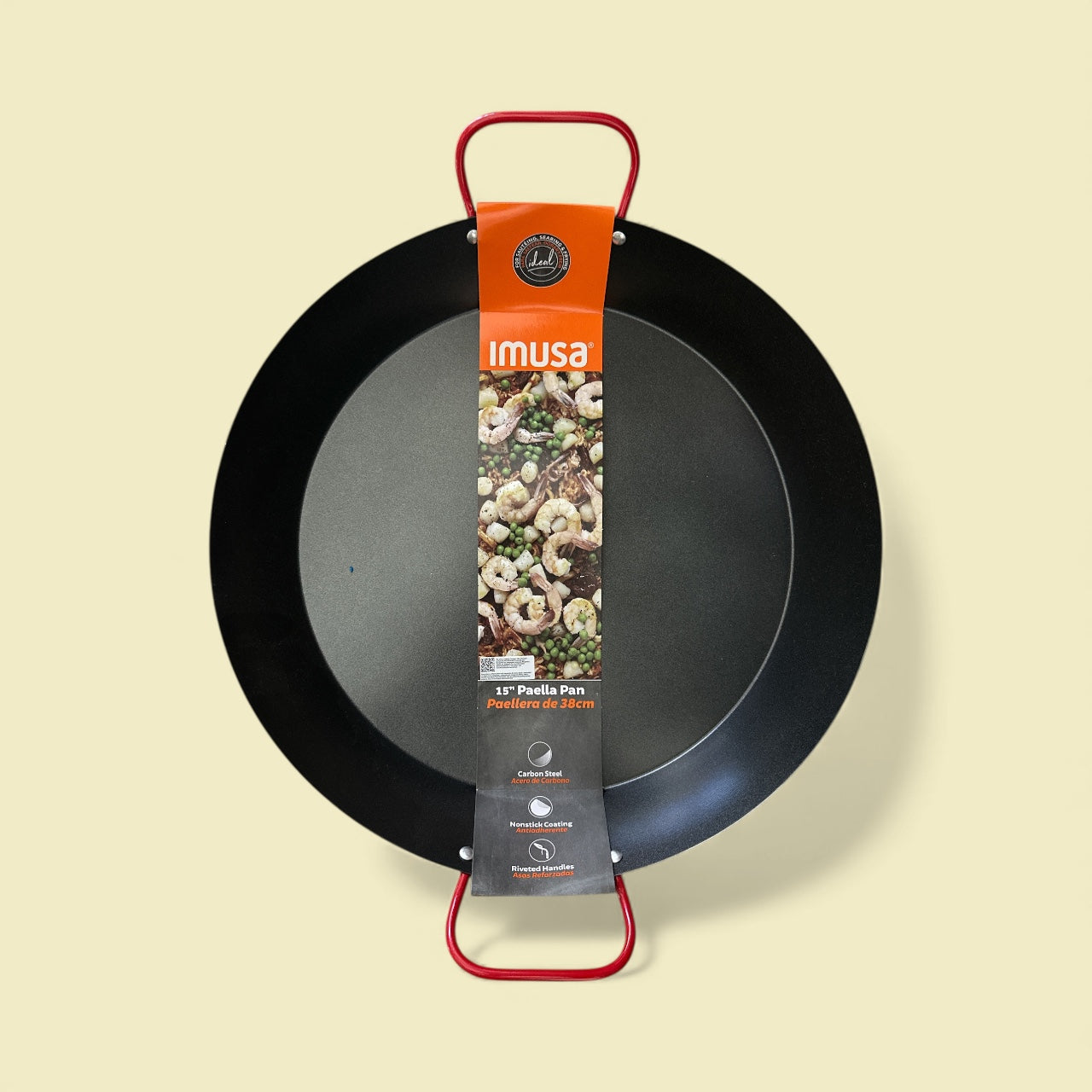 Imusa - 15" Paella pan Carbon Steel NS