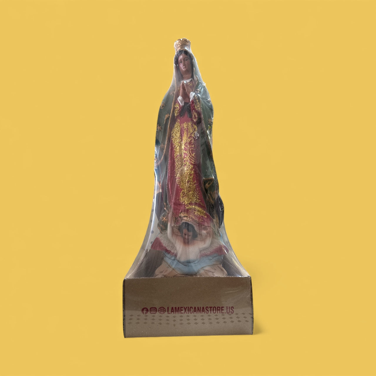 MDLR - Virgen Guadalupe Corona Statue, 19.6”