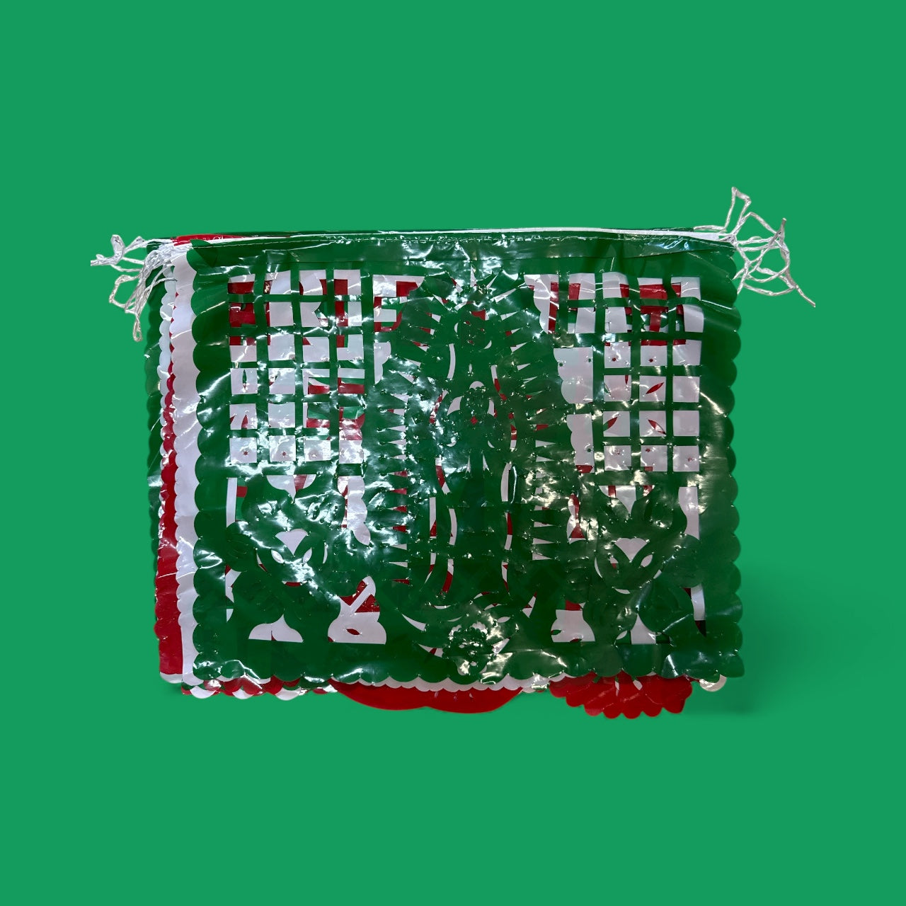 Papel Picado Plástico Grande Tricolor 15" x 12"