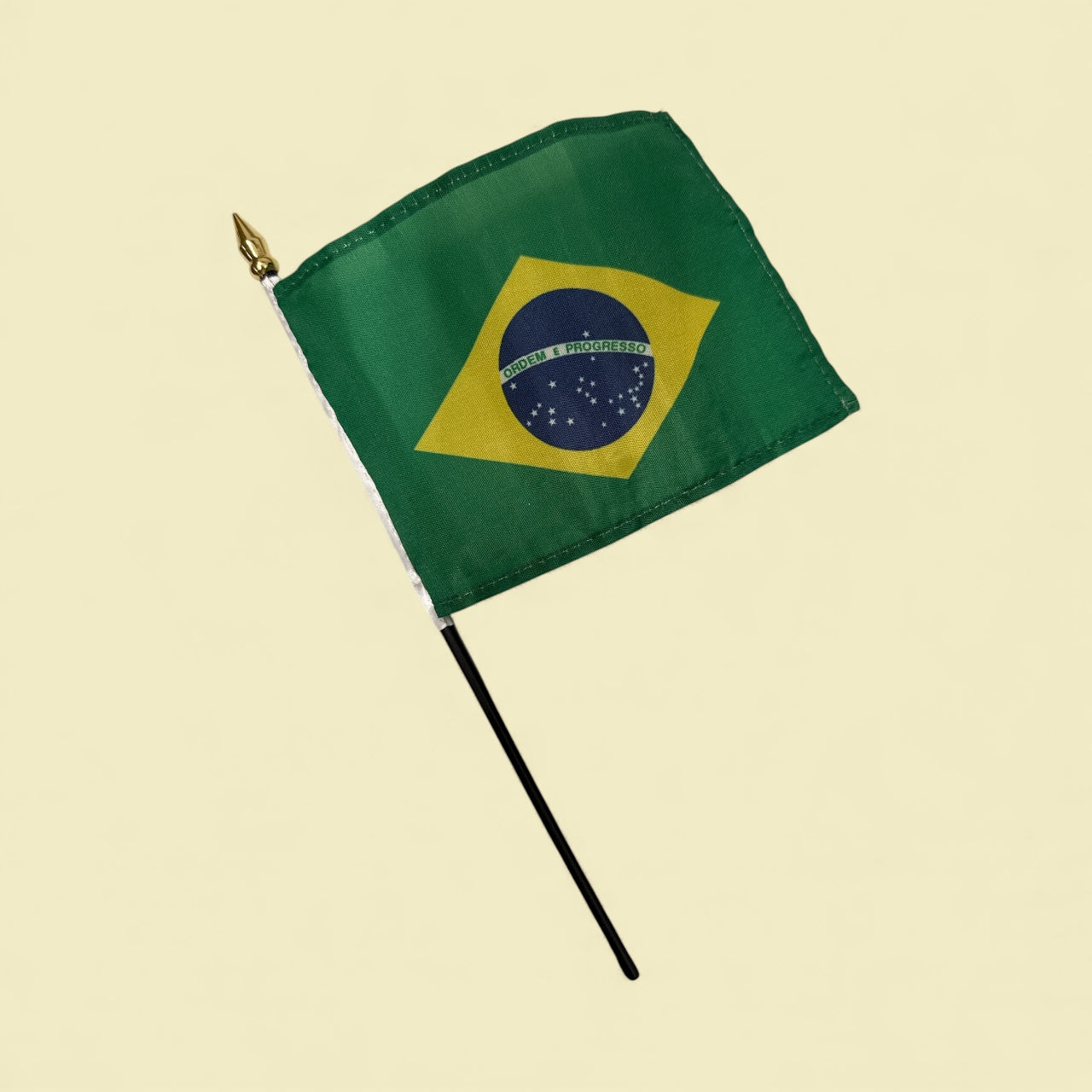 Flag w/stick - Brasil, 4x6 inch