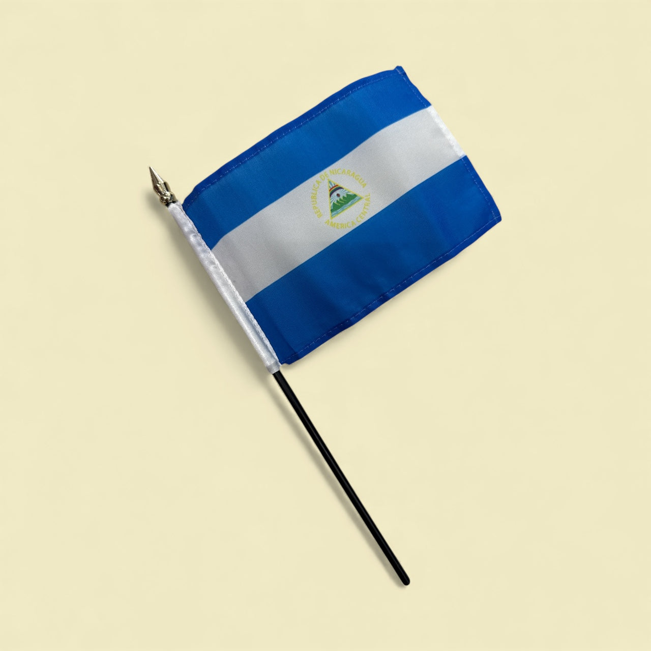 Flag w/stick - Nicaragua, 4x6 inch