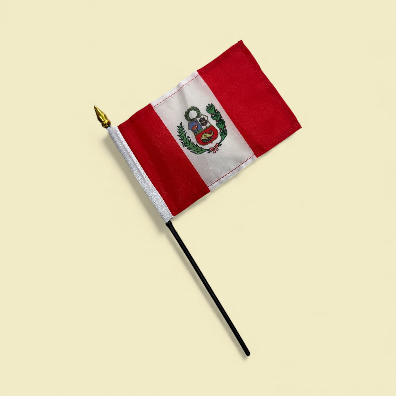 Flag w/stick - Peru, 4x6 inch