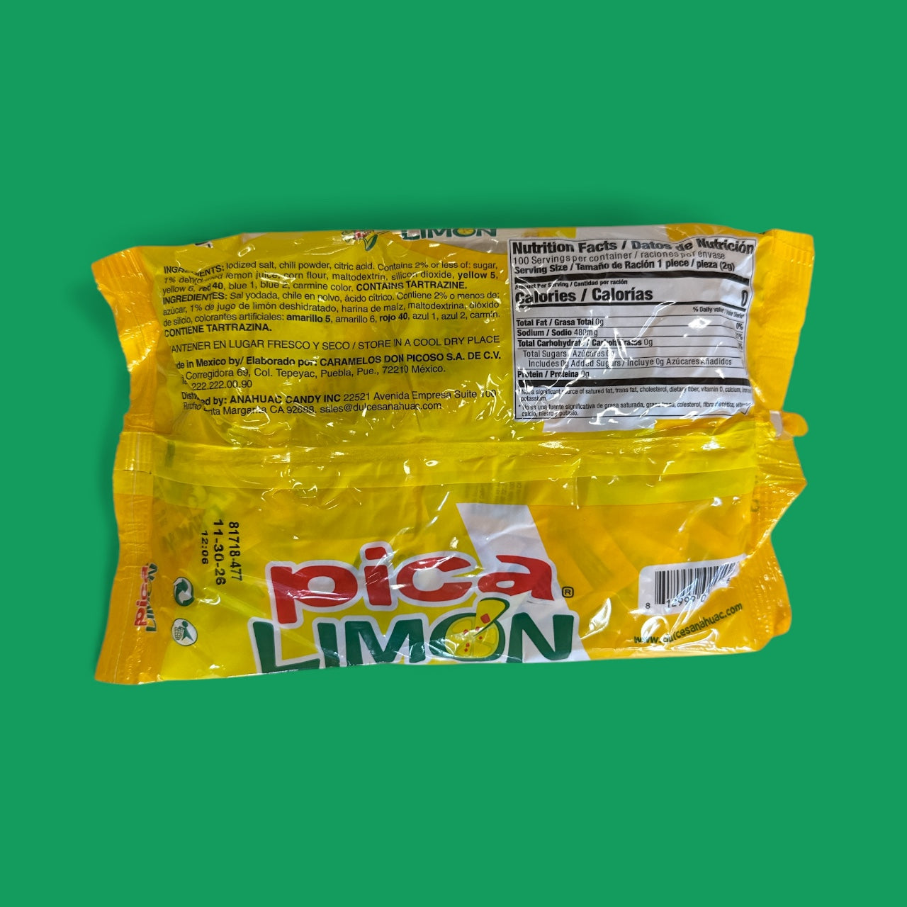 Anahuac - Pica Limon 7, 7 oz, Bag with 100