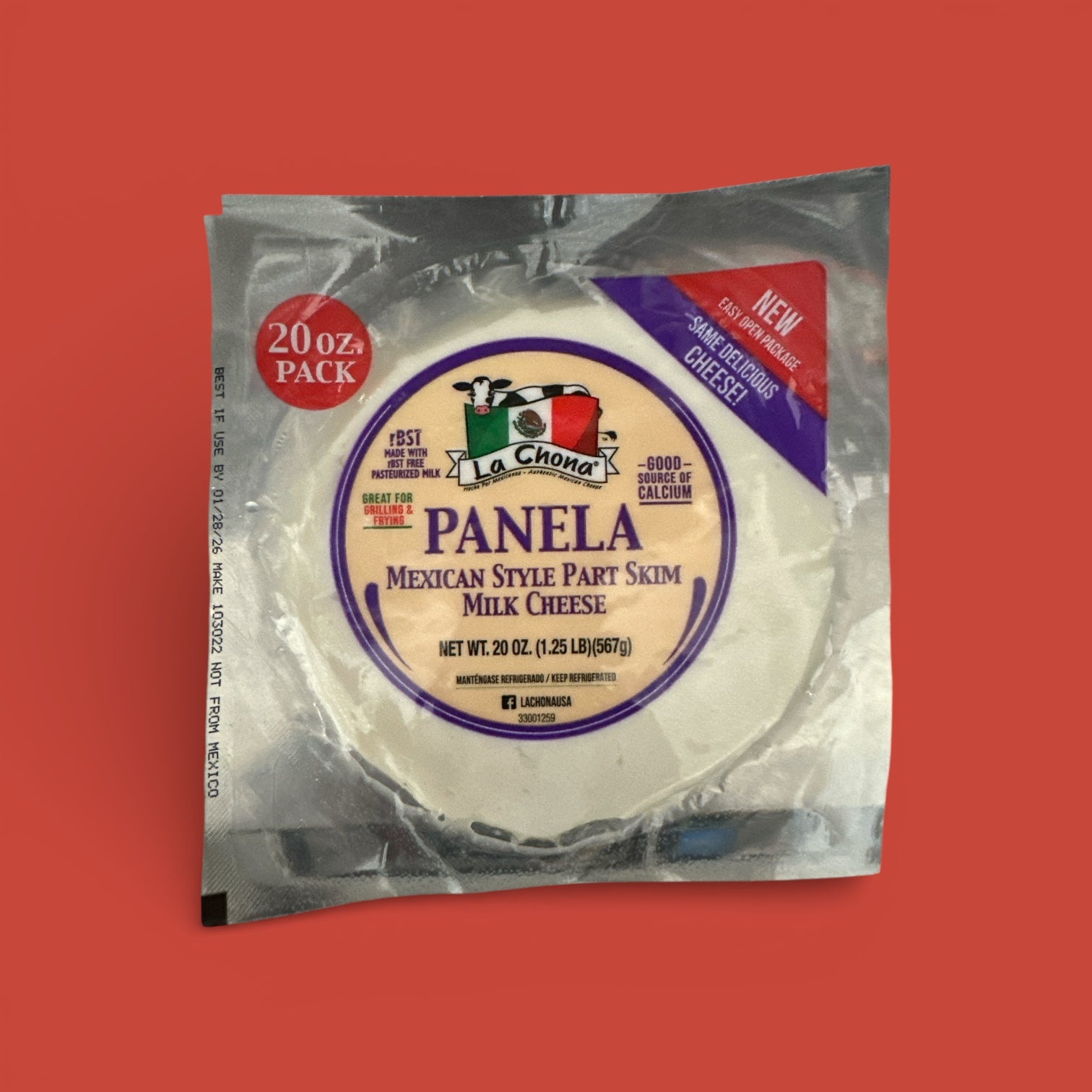 La Chona- Queso panela, 20 oz, single