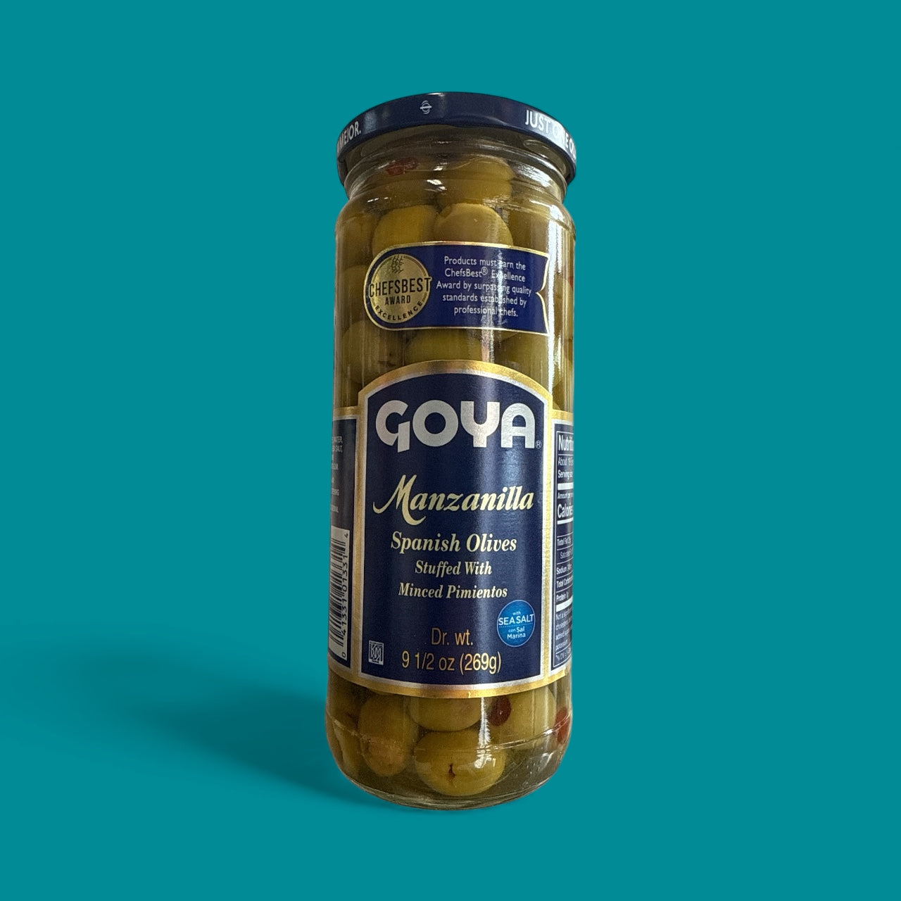 Goya- Manzanilla Spanish Olives Stuffed w Minced Pimientos (9.5 oz)
