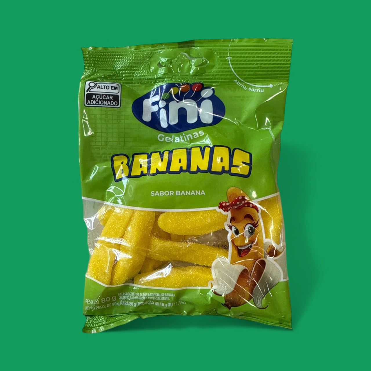 Fini- Bala Gelatina Banana, 100 g